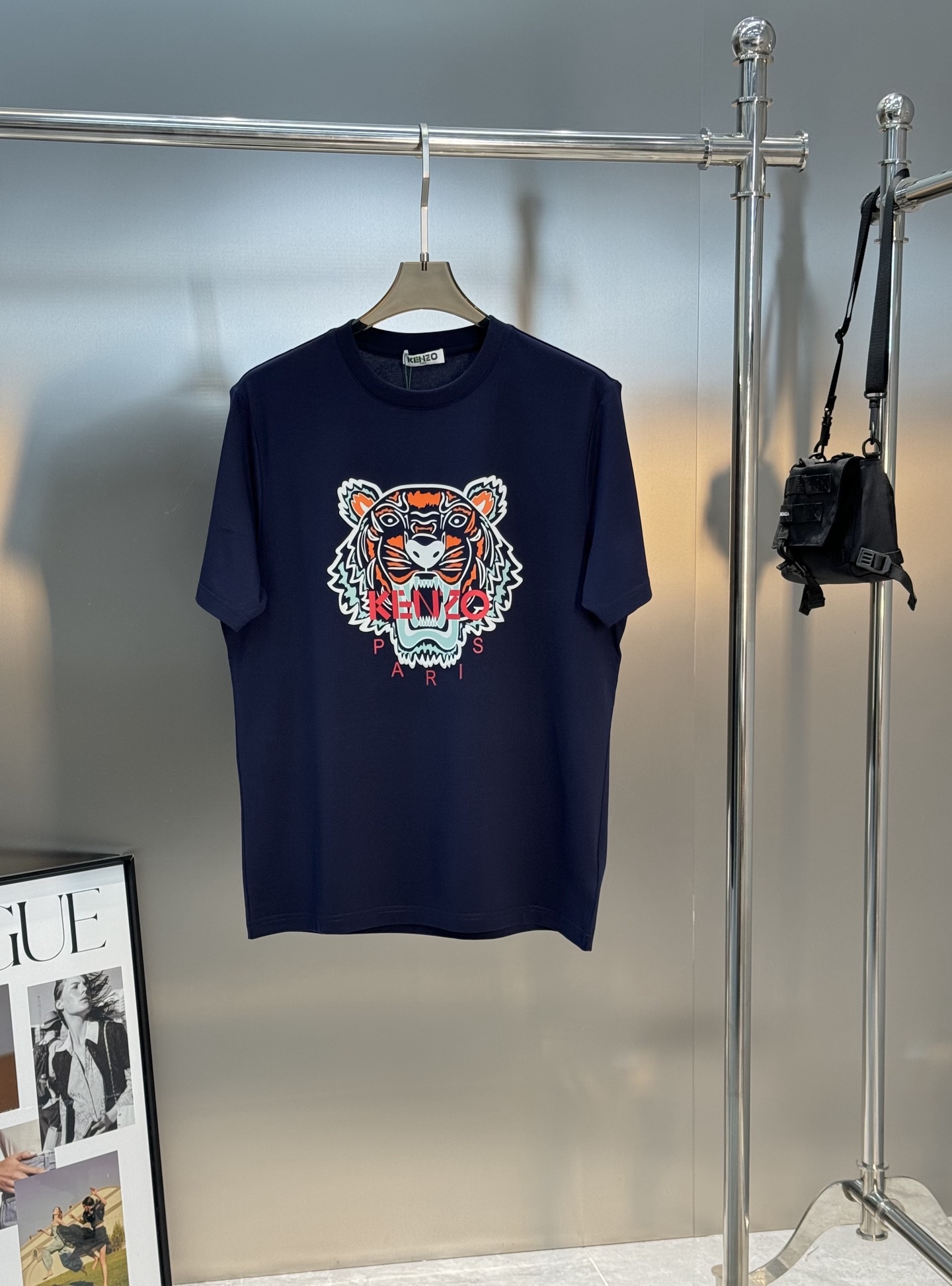 
        公司的虎头，宁缺毋滥的品质！KEN/Z 高田贤*25s新款春夏圆领老虎丝光棉T恤.经典