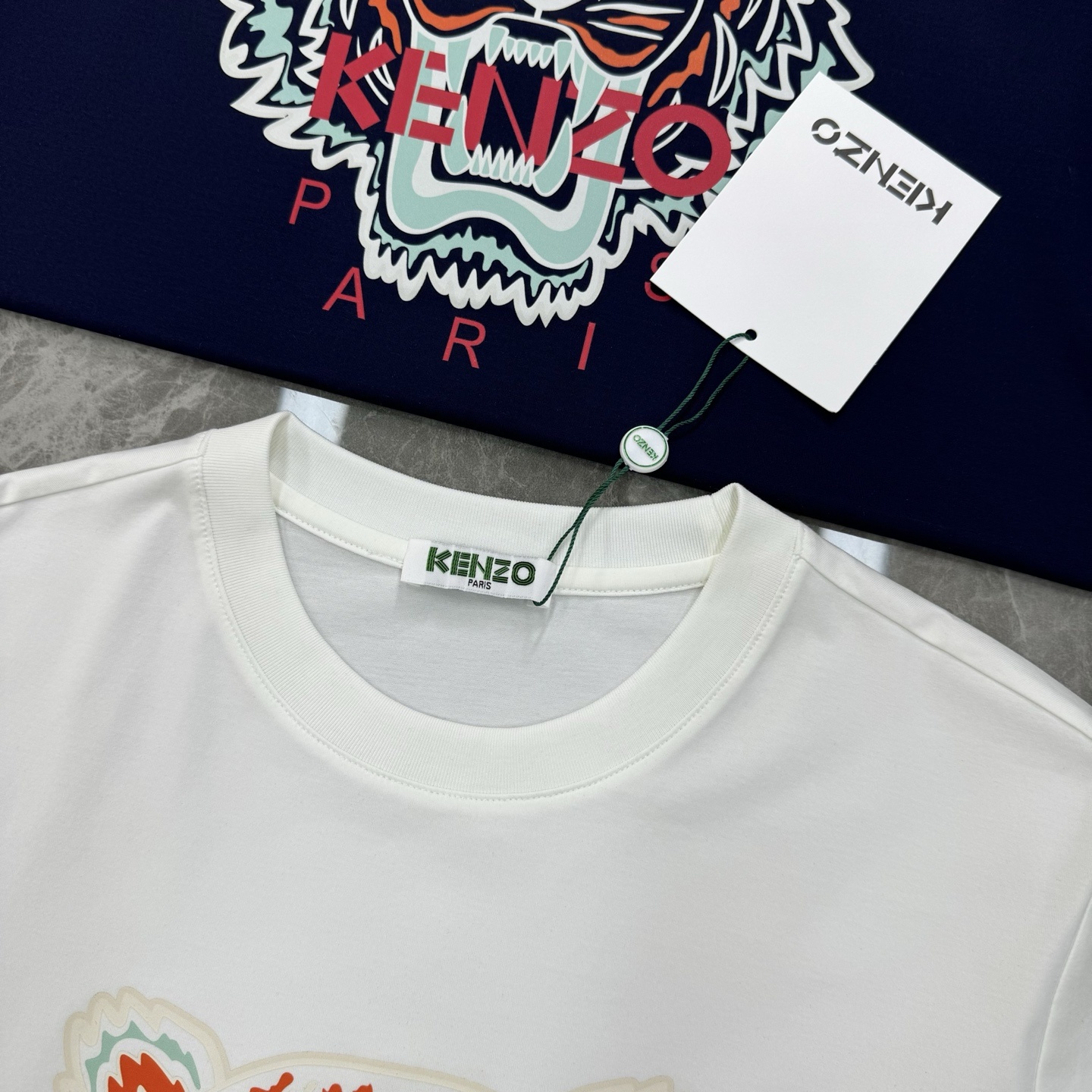 公司的虎头,宁缺毋滥的品质!KEN/Z 高田贤*25s新款春夏圆领老虎丝光棉T恤.经典