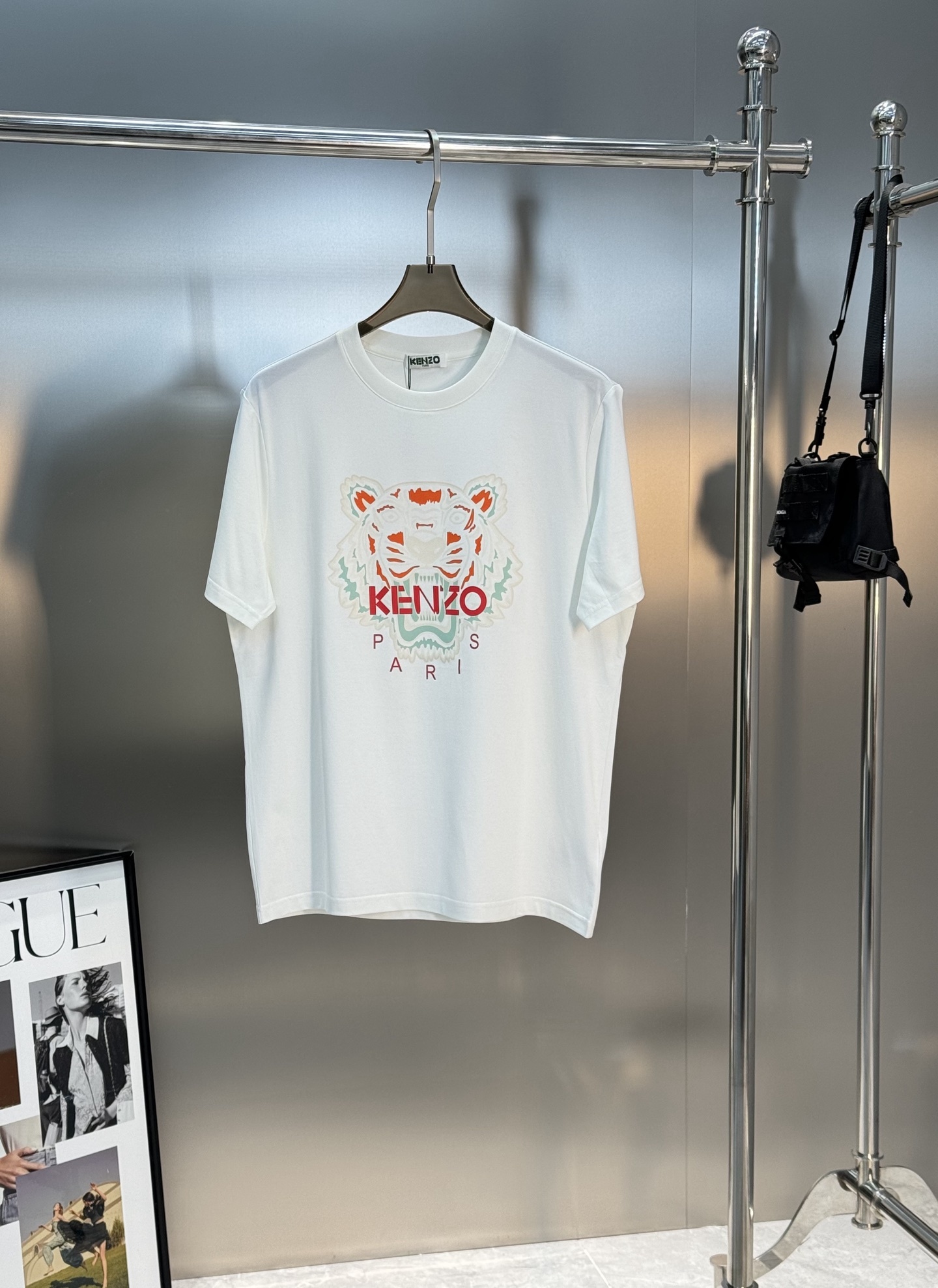 公司的虎头,宁缺毋滥的品质!KEN/Z 高田贤*25s新款春夏圆领老虎丝光棉T恤.经典