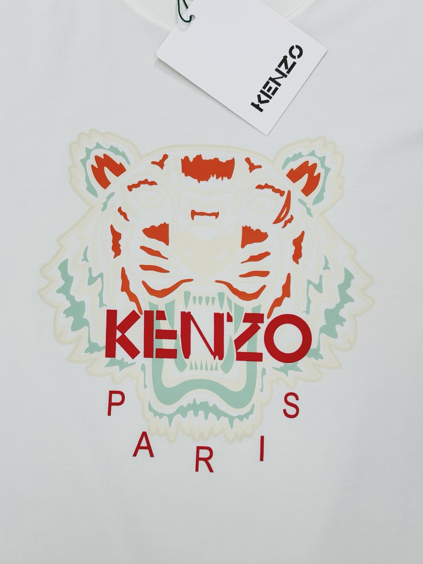 公司的虎头,宁缺毋滥的品质!KEN/Z 高田贤*25s新款春夏圆领老虎丝光棉T恤.经典