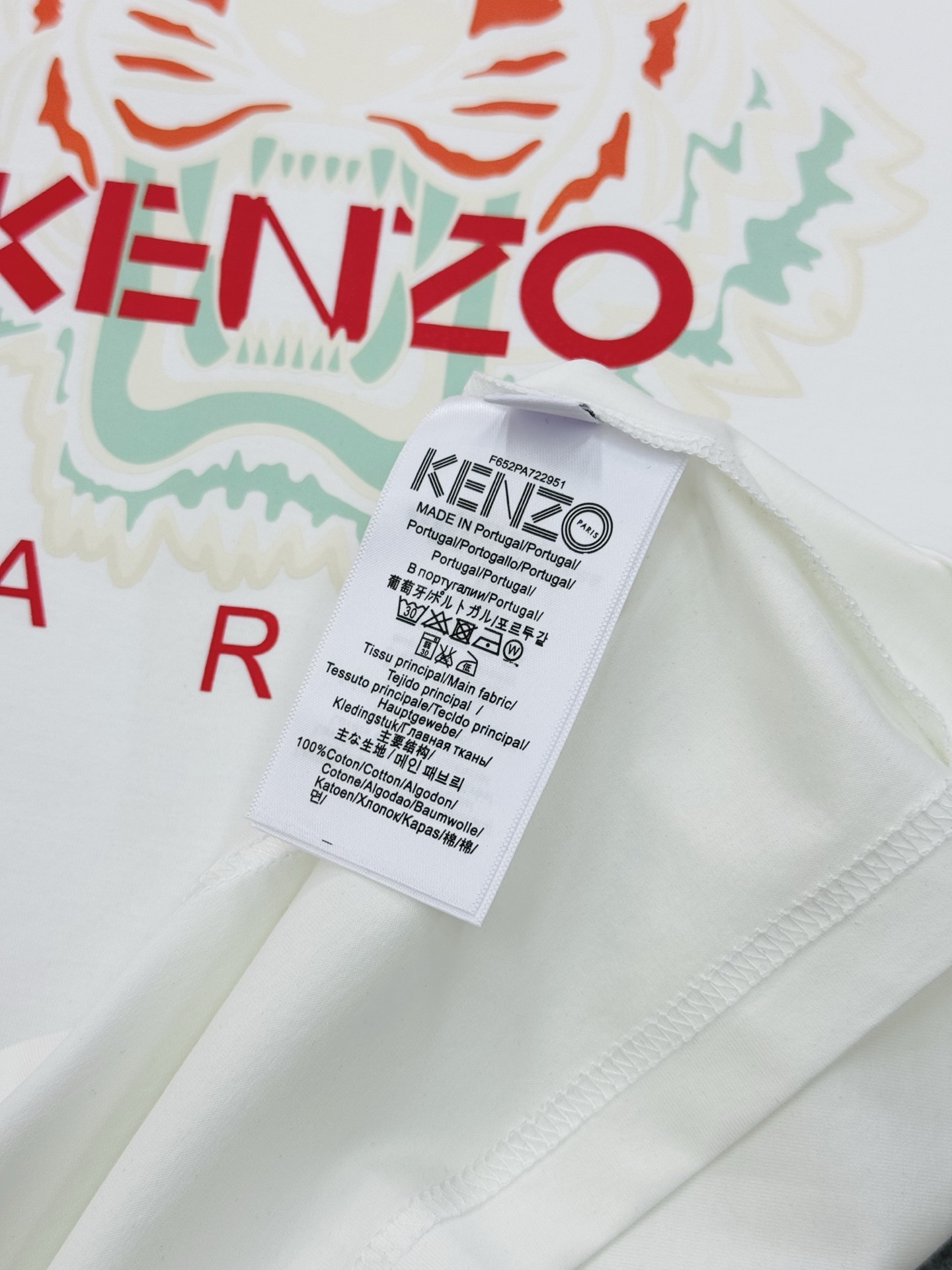 公司的虎头,宁缺毋滥的品质!KEN/Z 高田贤*25s新款春夏圆领老虎丝光棉T恤.经典