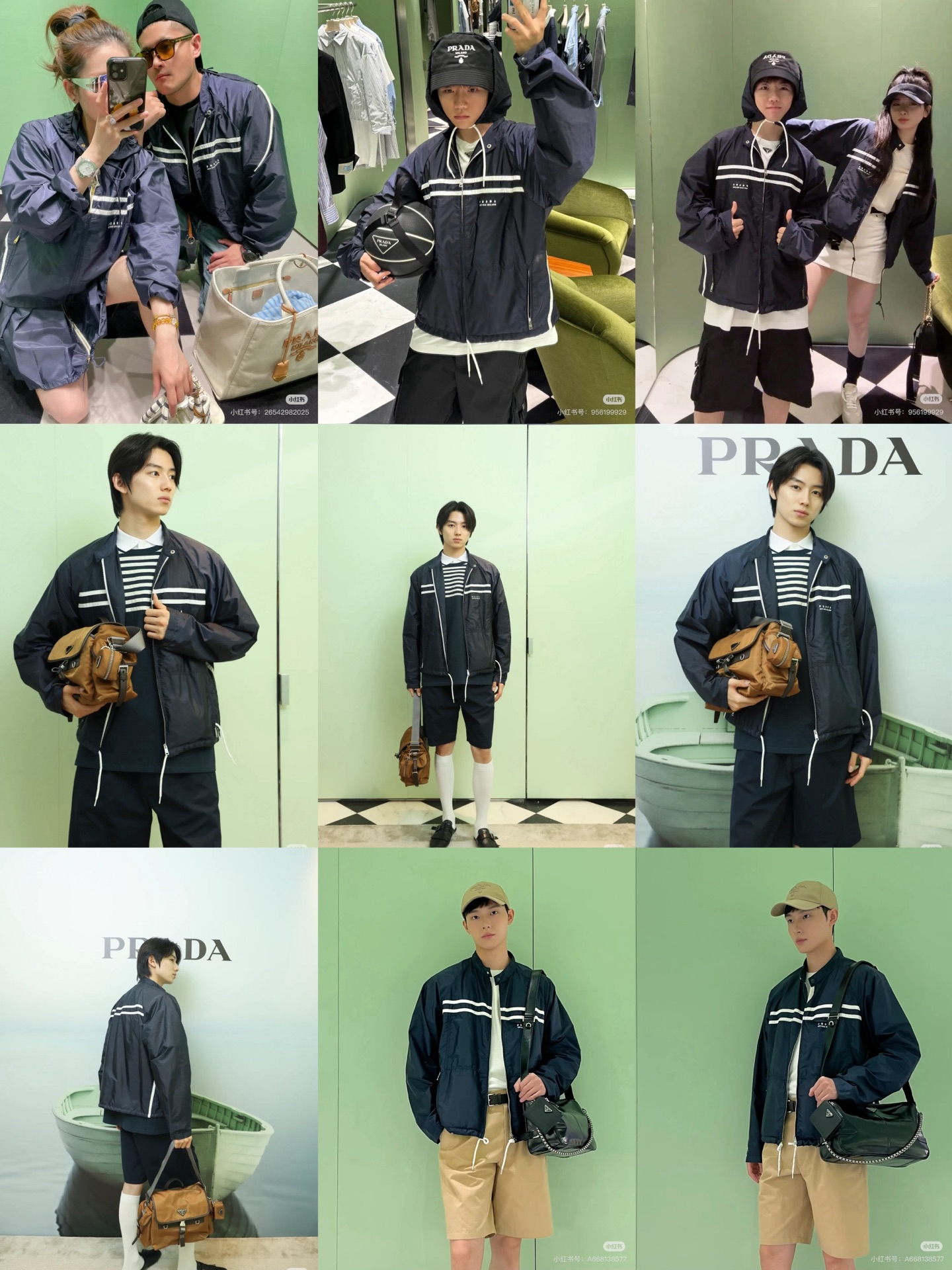 
        PRAD A普拉达25ss新款再生尼龙夹克.男女同款.原单推荐！灵感源自科技服饰，呈现