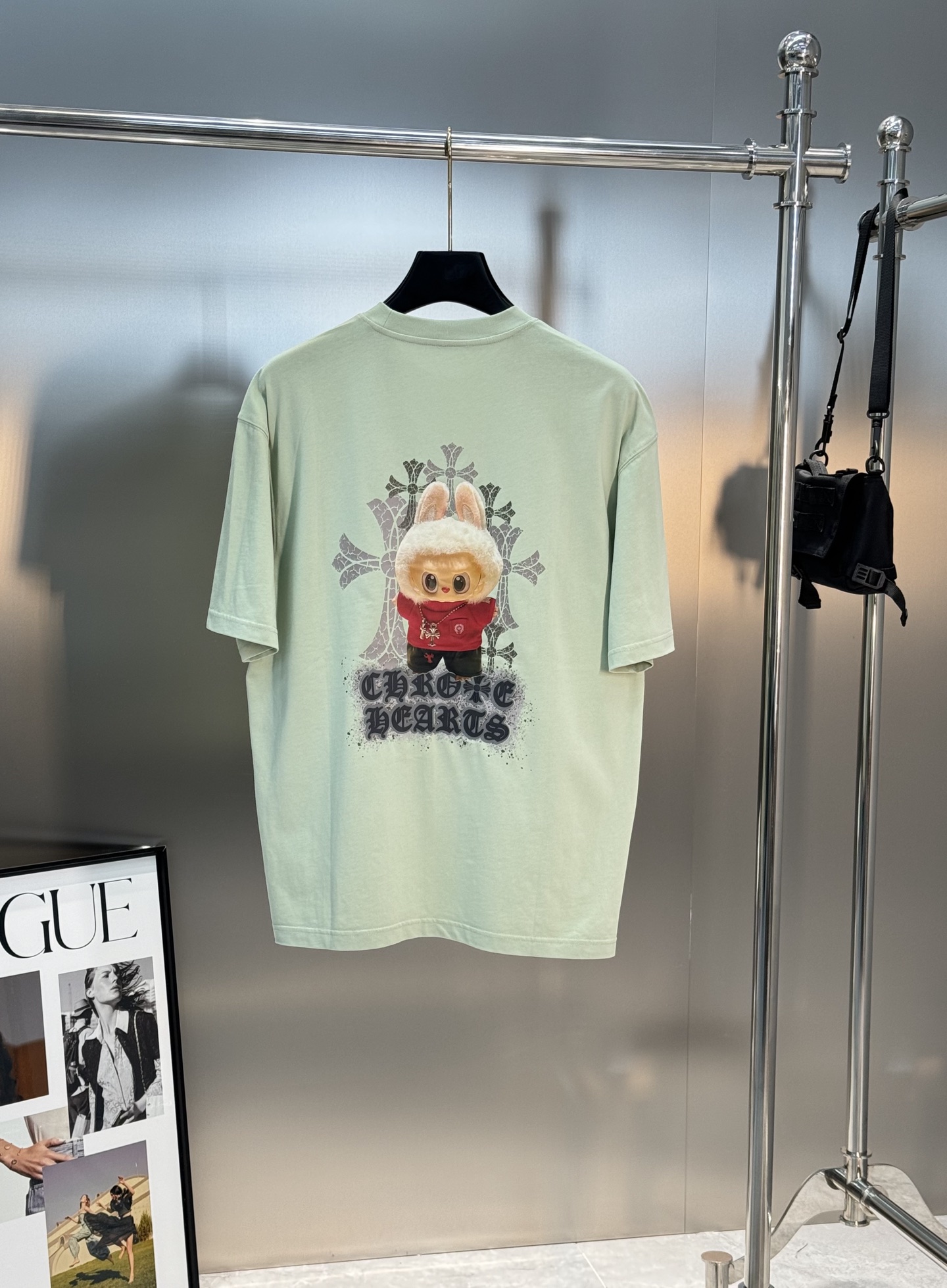 LABUBU 卡通印花‼️短袖T恤.男女同款.采用230克新疆棉冰感索罗娜面料，通过索罗娜科技处理 在夏