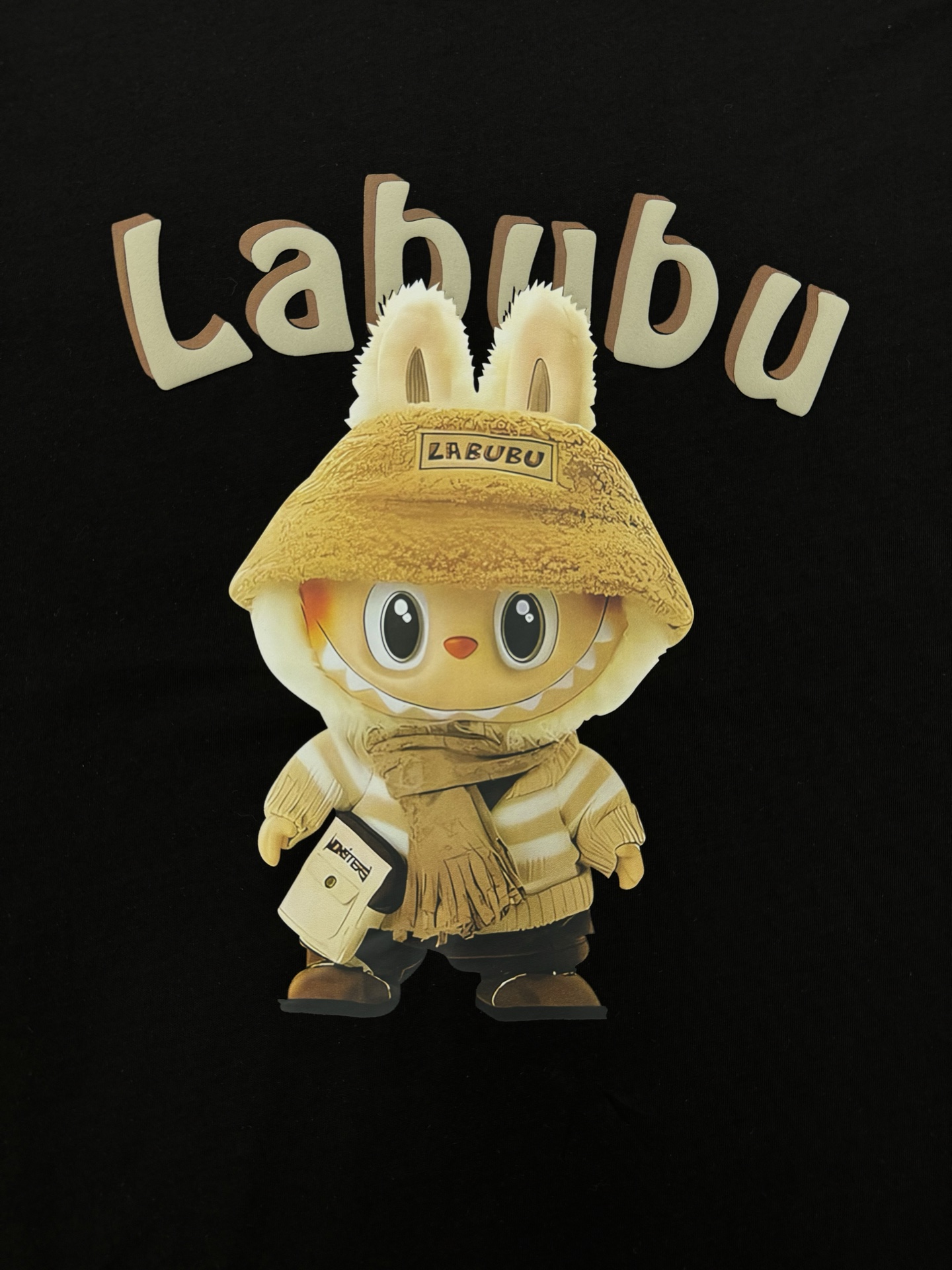LABUBU 卡通印花‼️短袖T恤.男女同款.采用230克新疆棉冰感索罗娜面料，通过索罗娜科技处理 在夏
