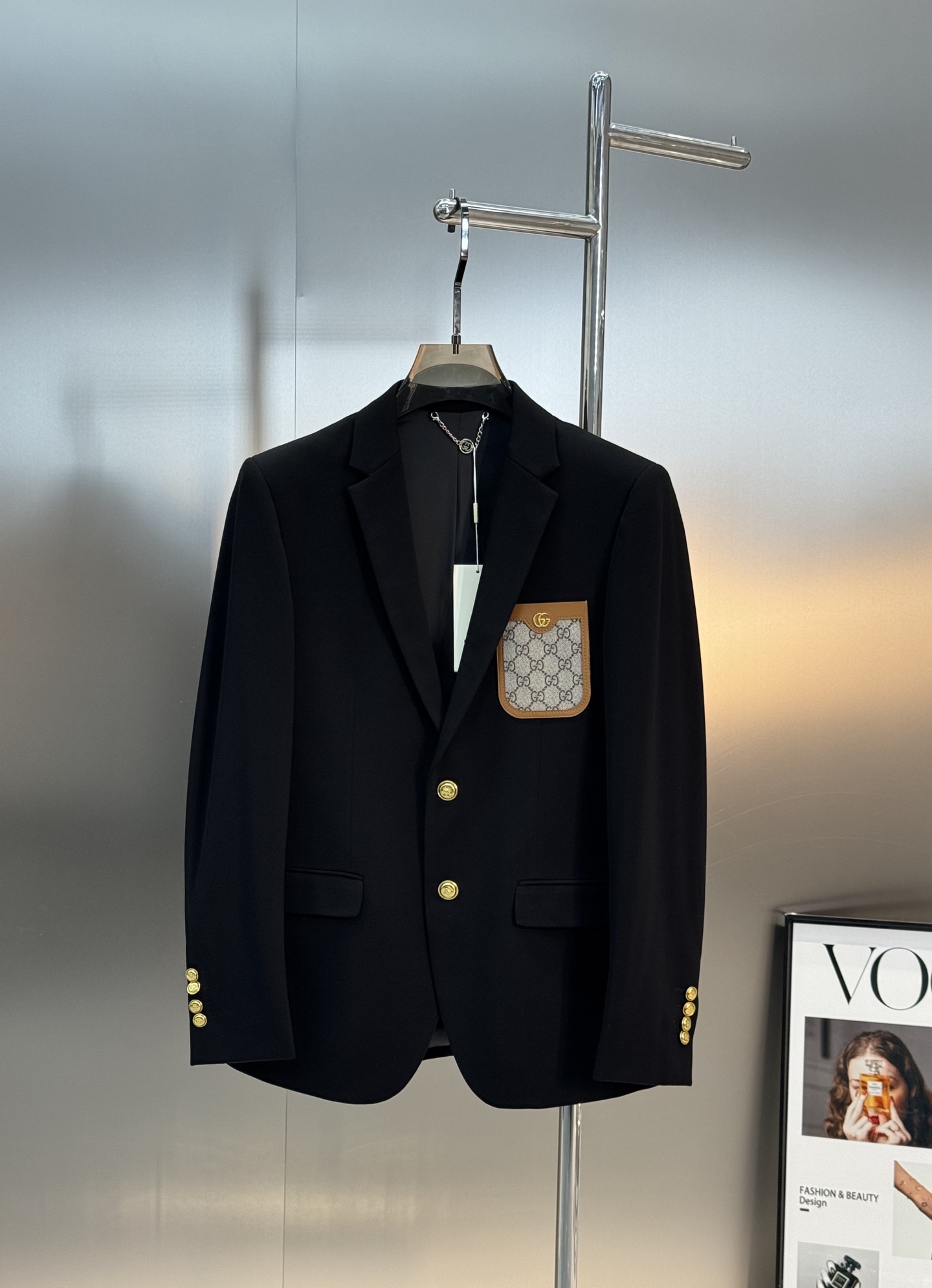 GUCCI*古奇25s新品休闲西服外套👨🏻精品推荐👍🏻外贸公司订单！胸口精致GG五金搭配皮牌工艺.原版G