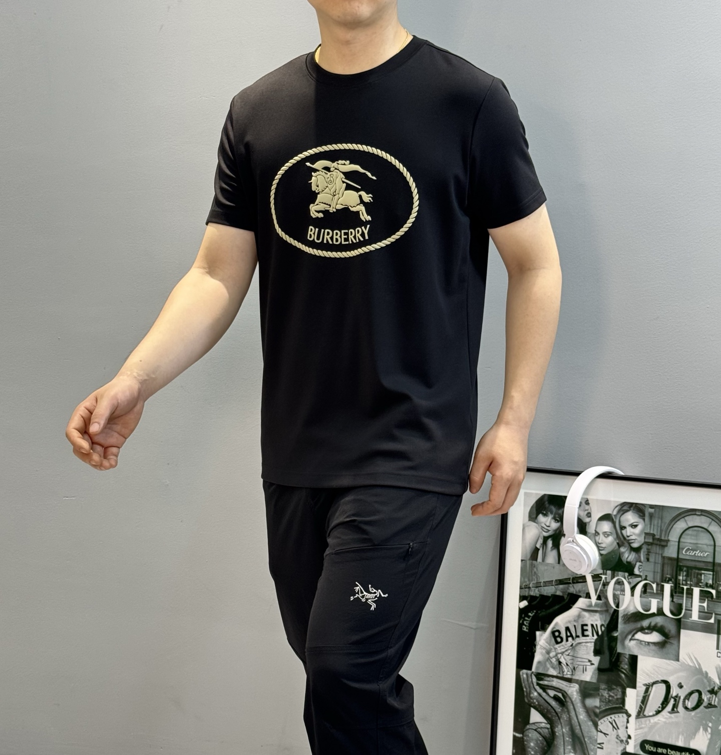 BBR*巴宝莉25s新款战马T恤.新品推荐！焕新升级百搭基础款，贸易公司出品！！甄选优质有机300g莫代