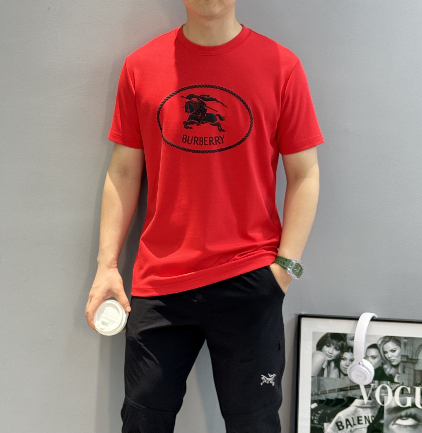 BBR*巴宝莉25s新款战马T恤.新品推荐！焕新升级百搭基础款，贸易公司出品！！甄选优质有机300g莫代