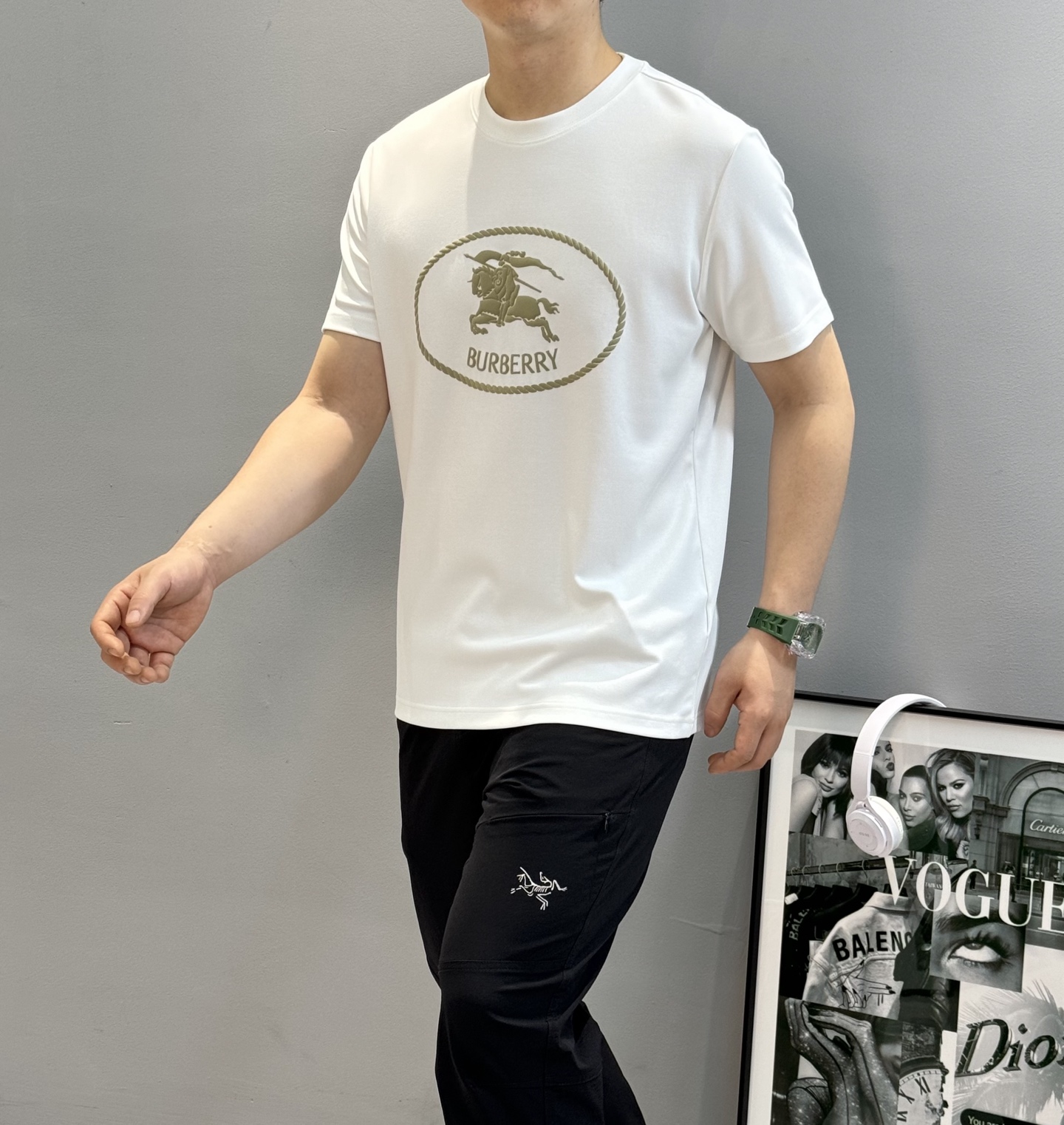 BBR*巴宝莉25s新款战马T恤.新品推荐！焕新升级百搭基础款，贸易公司出品！！甄选优质有机300g莫代