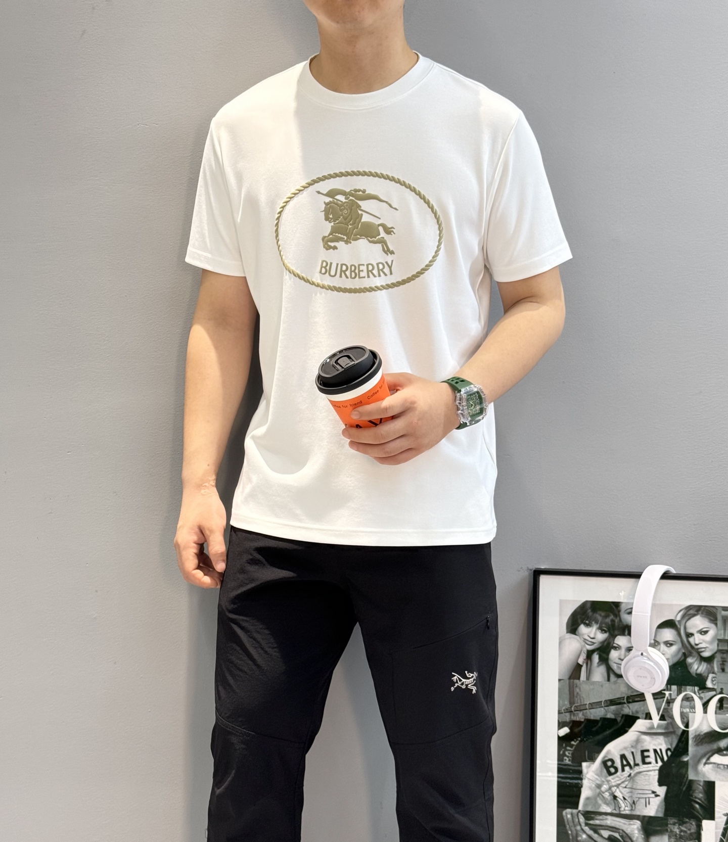 BBR*巴宝莉25s新款战马T恤.新品推荐！焕新升级百搭基础款，贸易公司出品！！甄选优质有机300g莫代