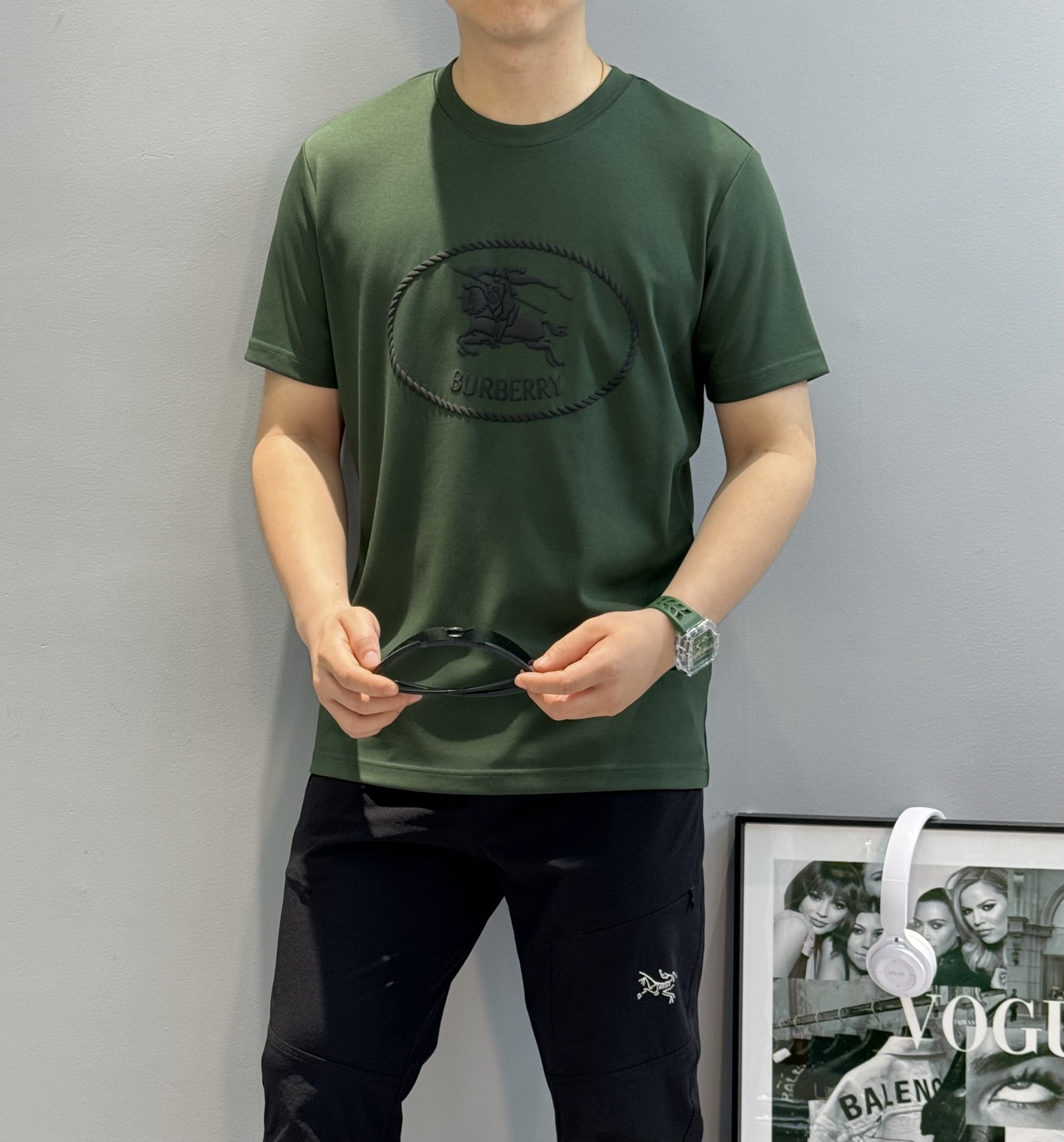 BBR*巴宝莉25s新款战马T恤.新品推荐！焕新升级百搭基础款，贸易公司出品！！甄选优质有机300g莫代