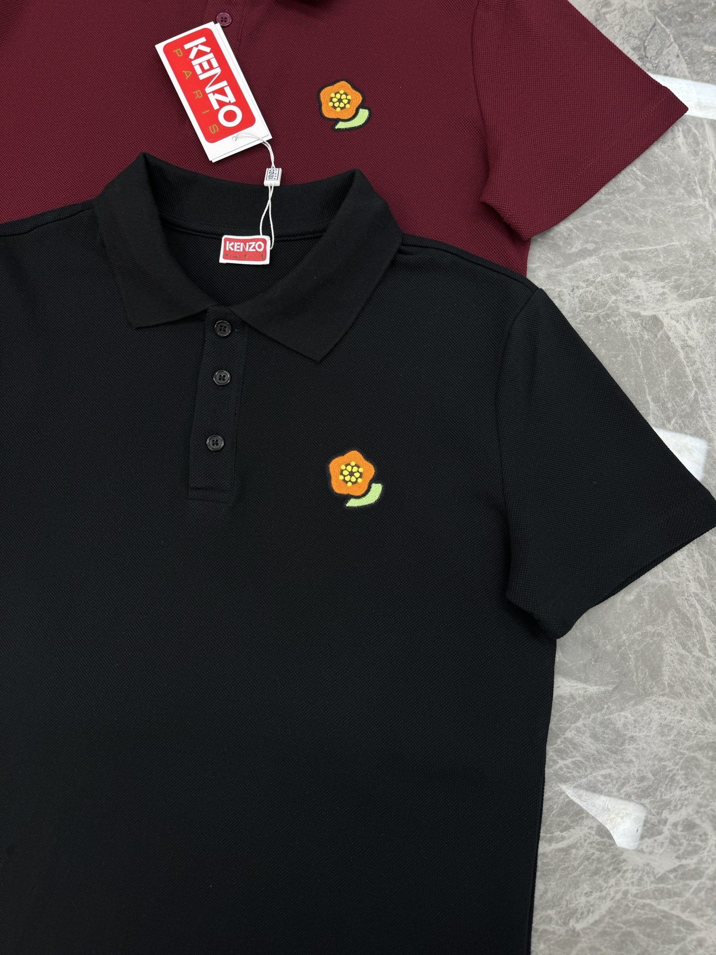 KENZO*2025ss新款新款短袖POLO，海棠花仔章搭配字母标识刺绣工艺，细节到位些，over si