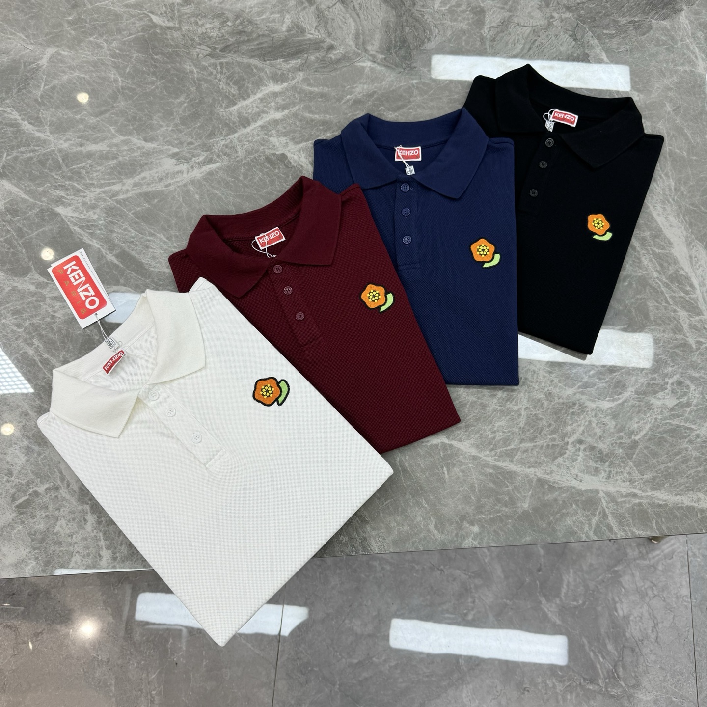 KENZO*2025ss新款新款短袖POLO，海棠花仔章搭配字母标识刺绣工艺，细节到位些，over si