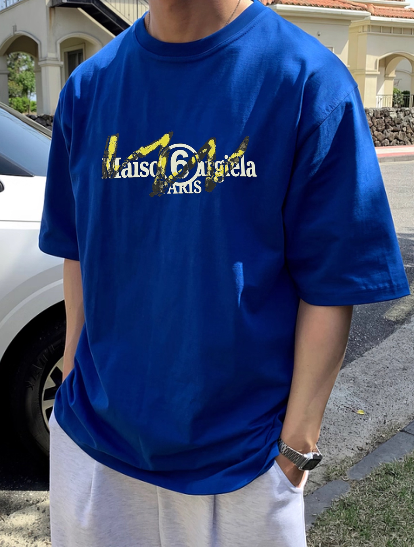Maison Margiela25S新款圆领T恤.男女同款！马吉拉经典图形字母设计.特别之作！双面立体烫