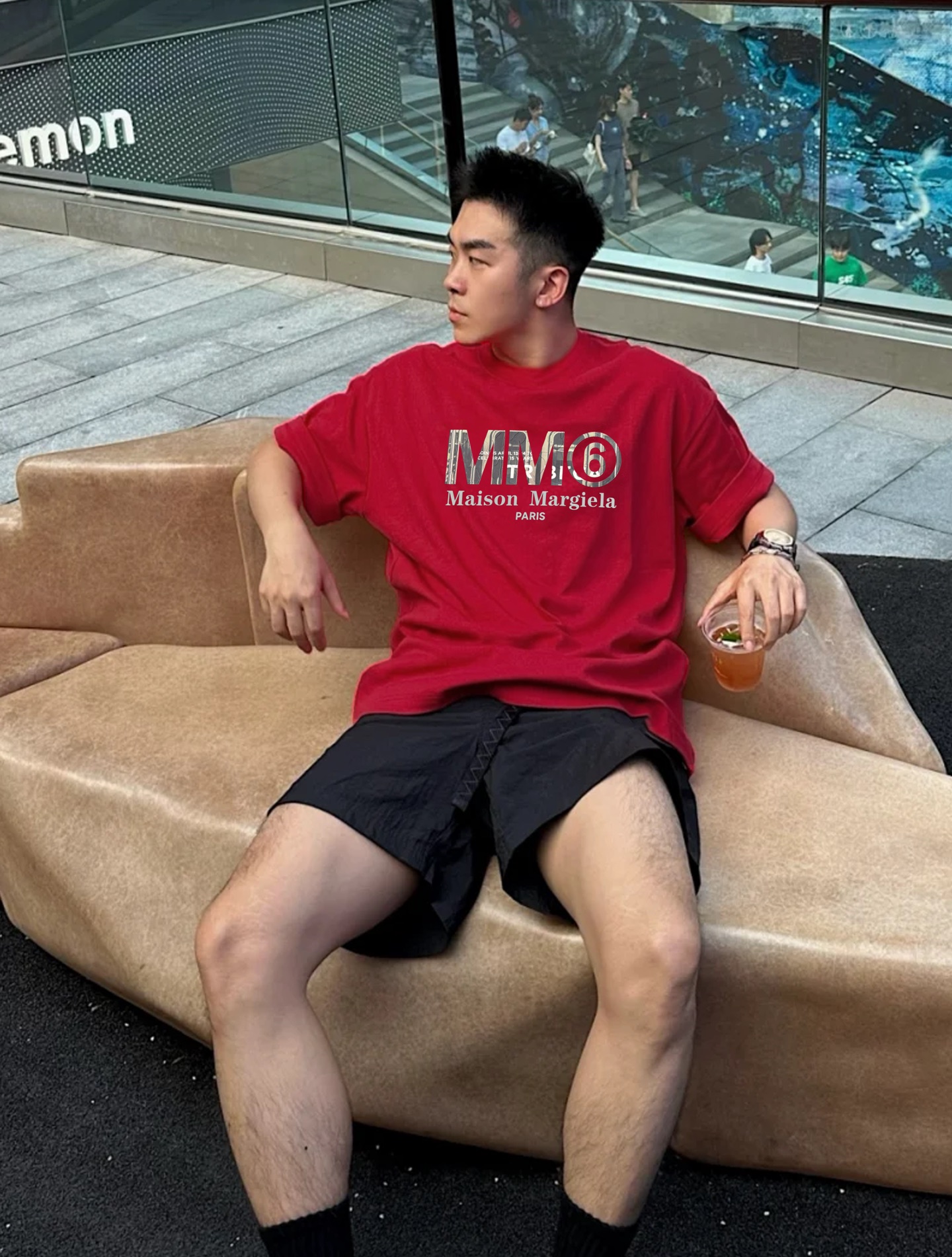 Maison Margiela25S新款圆领T恤.男女同款！马吉拉经典图形字母设计.特别之作！双层立体烫
