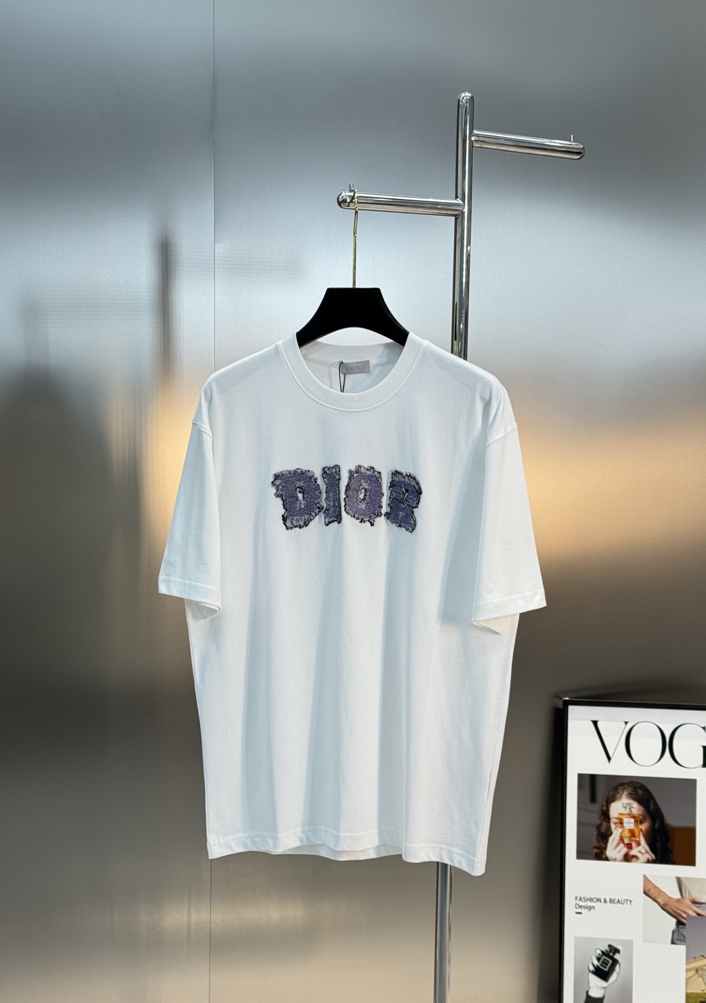 DIO*R迪-奥25s新款情侣圆领T恤！胸前新款3D立体字母印花.280g甄选100%纯棉质感.棉质饱满