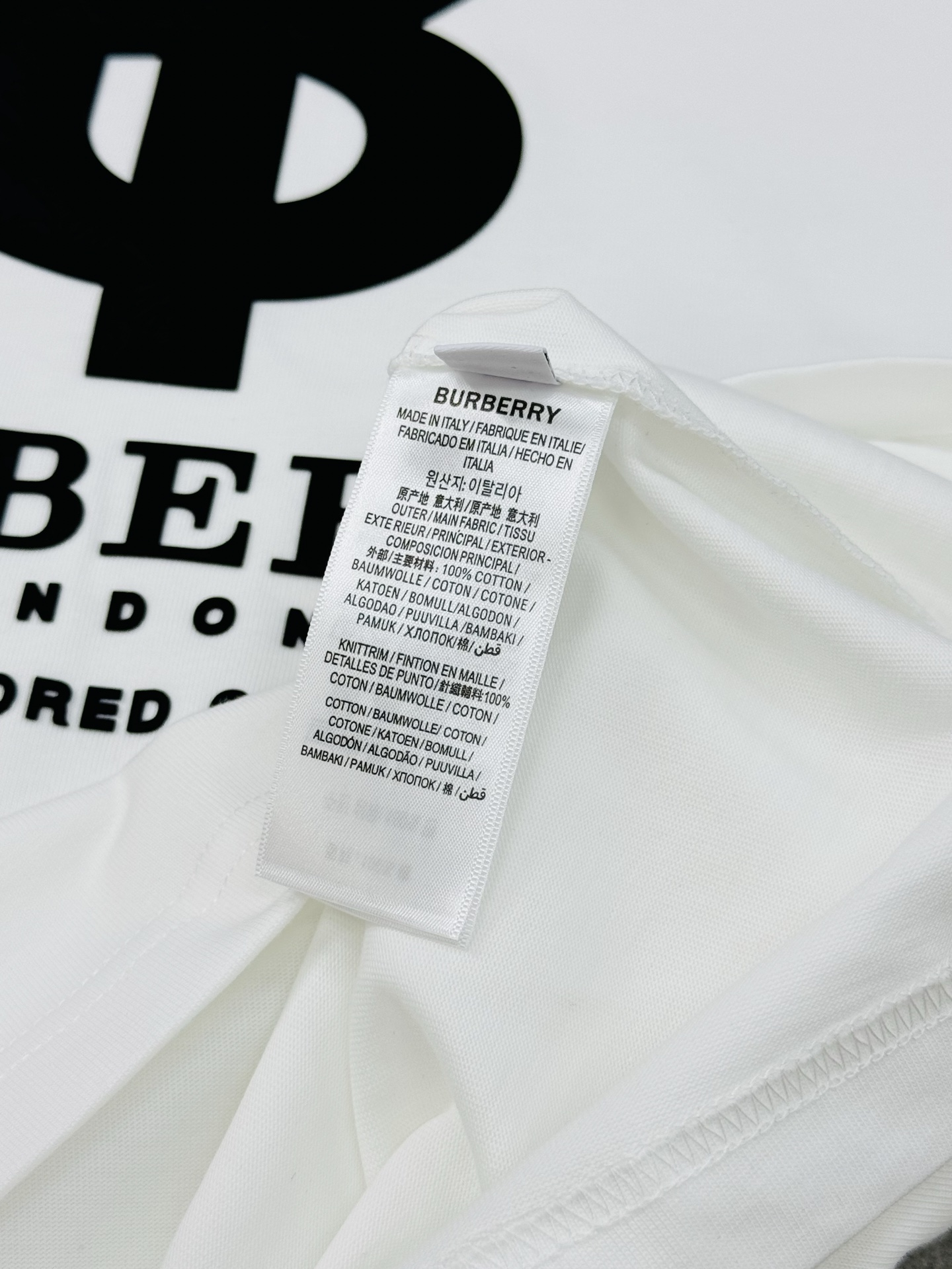 BBR*burberr*巴宝莉25s新款潮牌T恤.宽松版型男女同款！经典TB造型.搭配巴宝莉字母设计.立