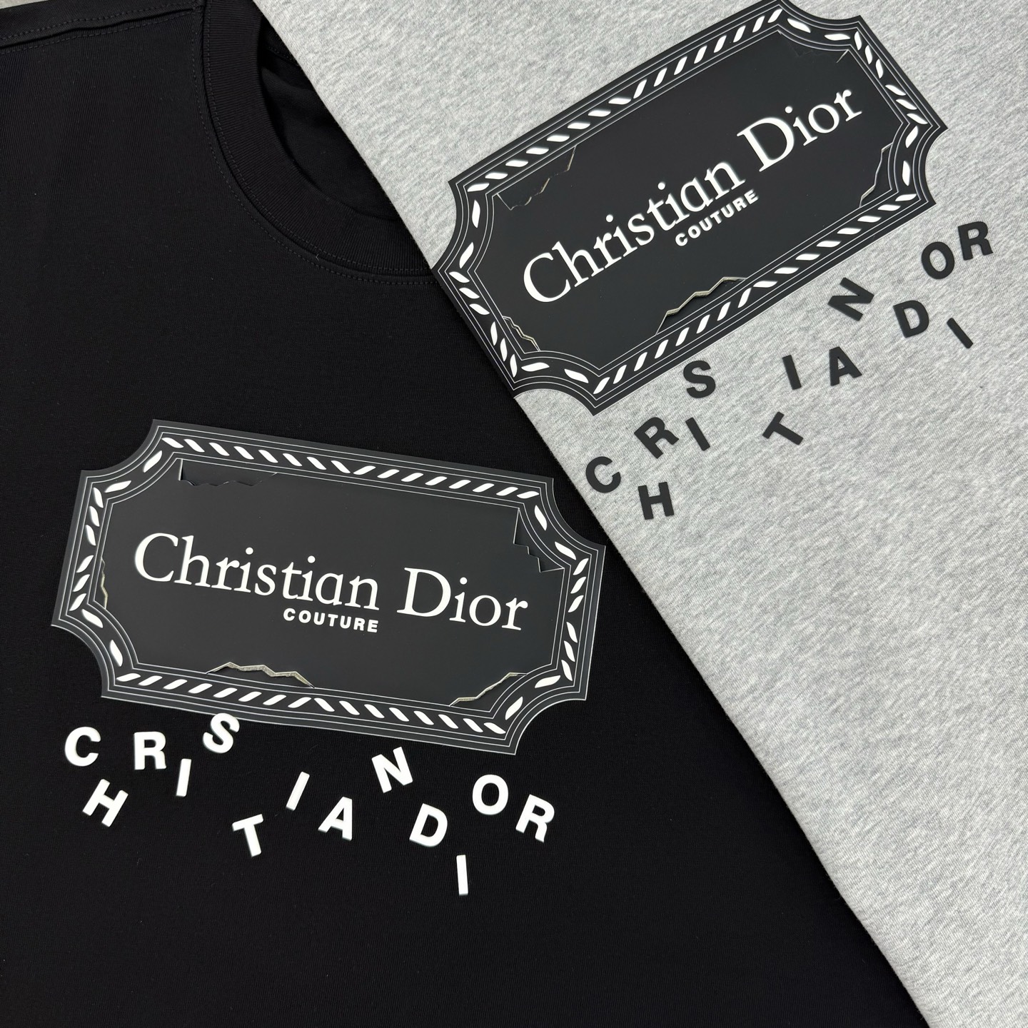 Dior*迪奥25s新款潮牌T恤.男女同款！经典刀片字母造型.立体烫画工艺.凸凹感视觉感受超前！悬垂感强