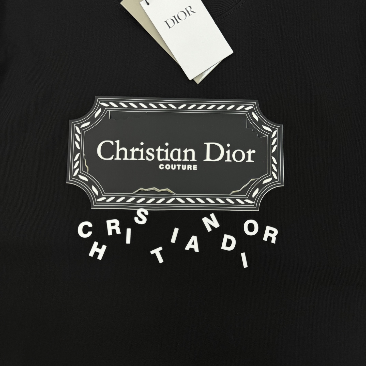 Dior*迪奥25s新款潮牌T恤.男女同款！经典刀片字母造型.立体烫画工艺.凸凹感视觉感受超前！悬垂感强