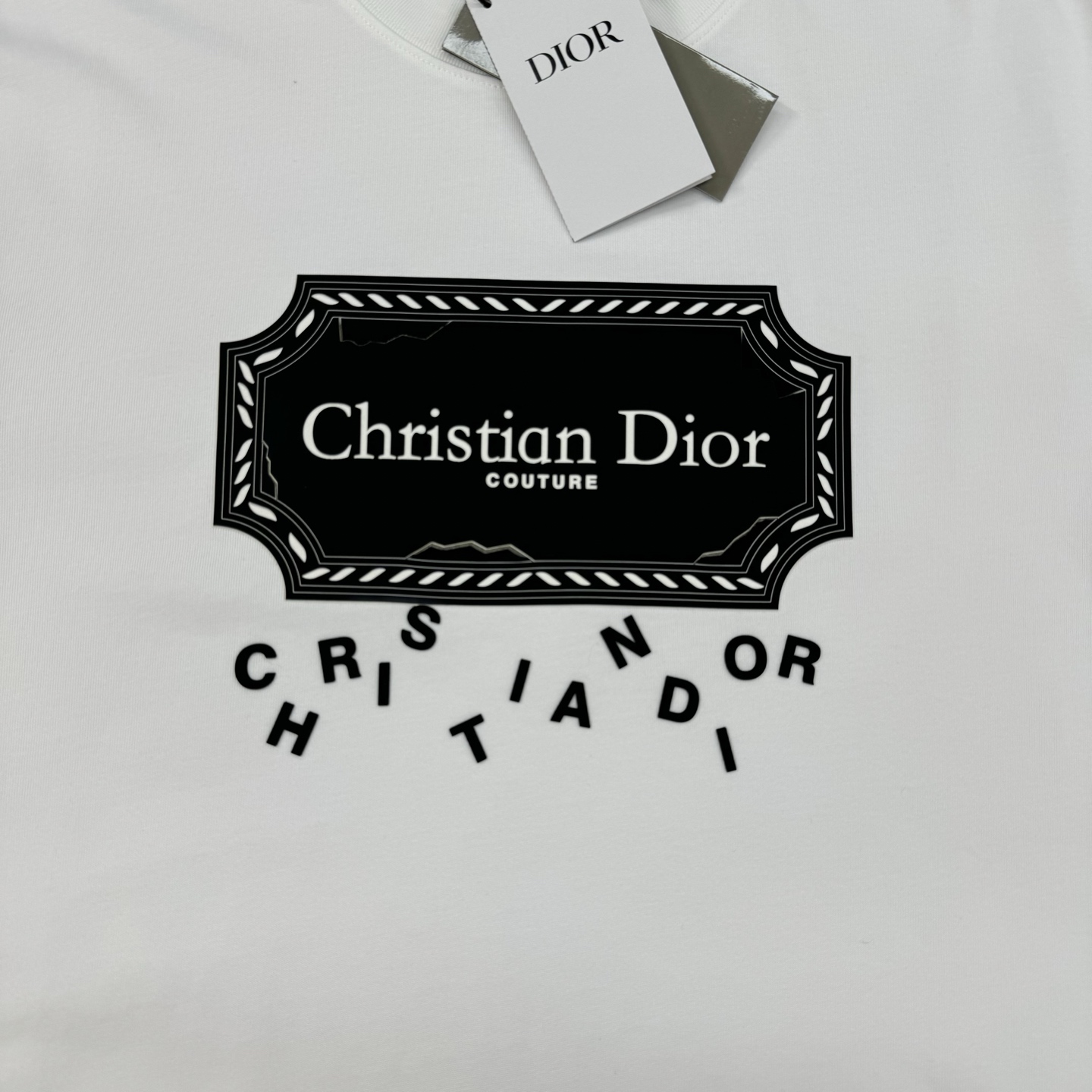 Dior*迪奥25s新款潮牌T恤.男女同款！经典刀片字母造型.立体烫画工艺.凸凹感视觉感受超前！悬垂感强