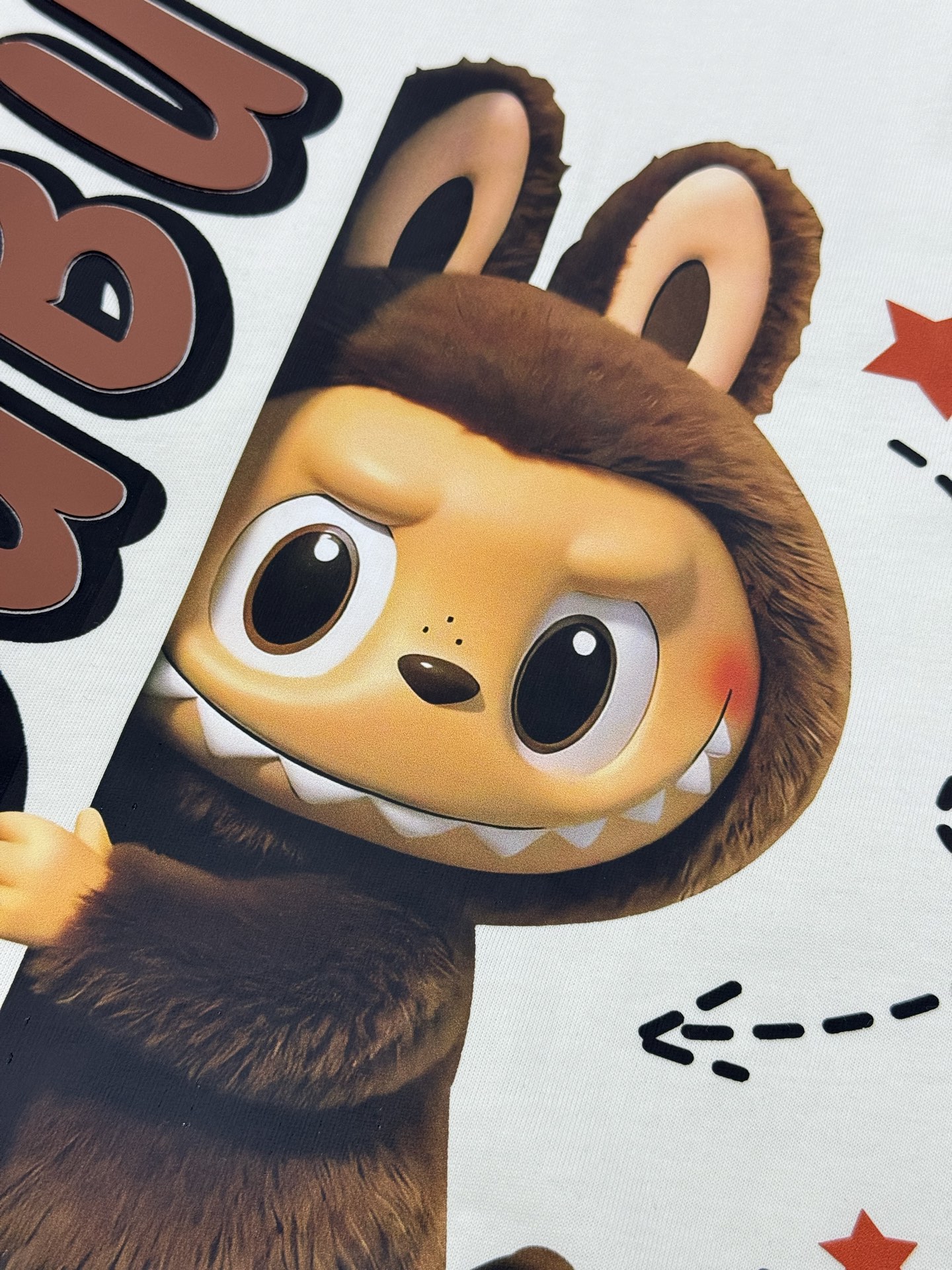 LABUBU 卡通印花‼️短袖T恤.男女同款.采用230克新疆棉冰感索罗娜面料，通过索罗娜科技处理 在夏