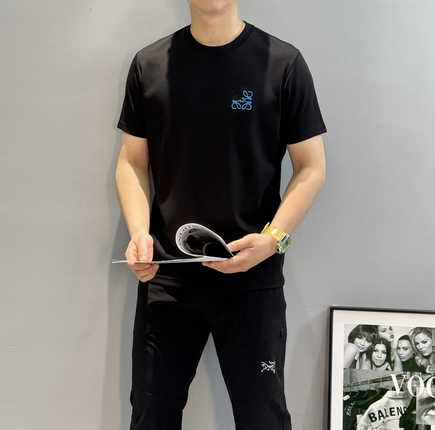 LOEW*E罗意威24m5s新品莫代尔T恤.原单推荐！新色系.基础款绣花品牌图形.简单高级.辨识度颇具鲜