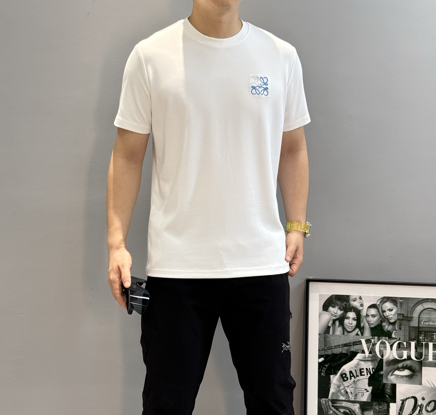 LOEW*E罗意威24m5s新品莫代尔T恤.原单推荐！新色系.基础款绣花品牌图形.简单高级.辨识度颇具鲜