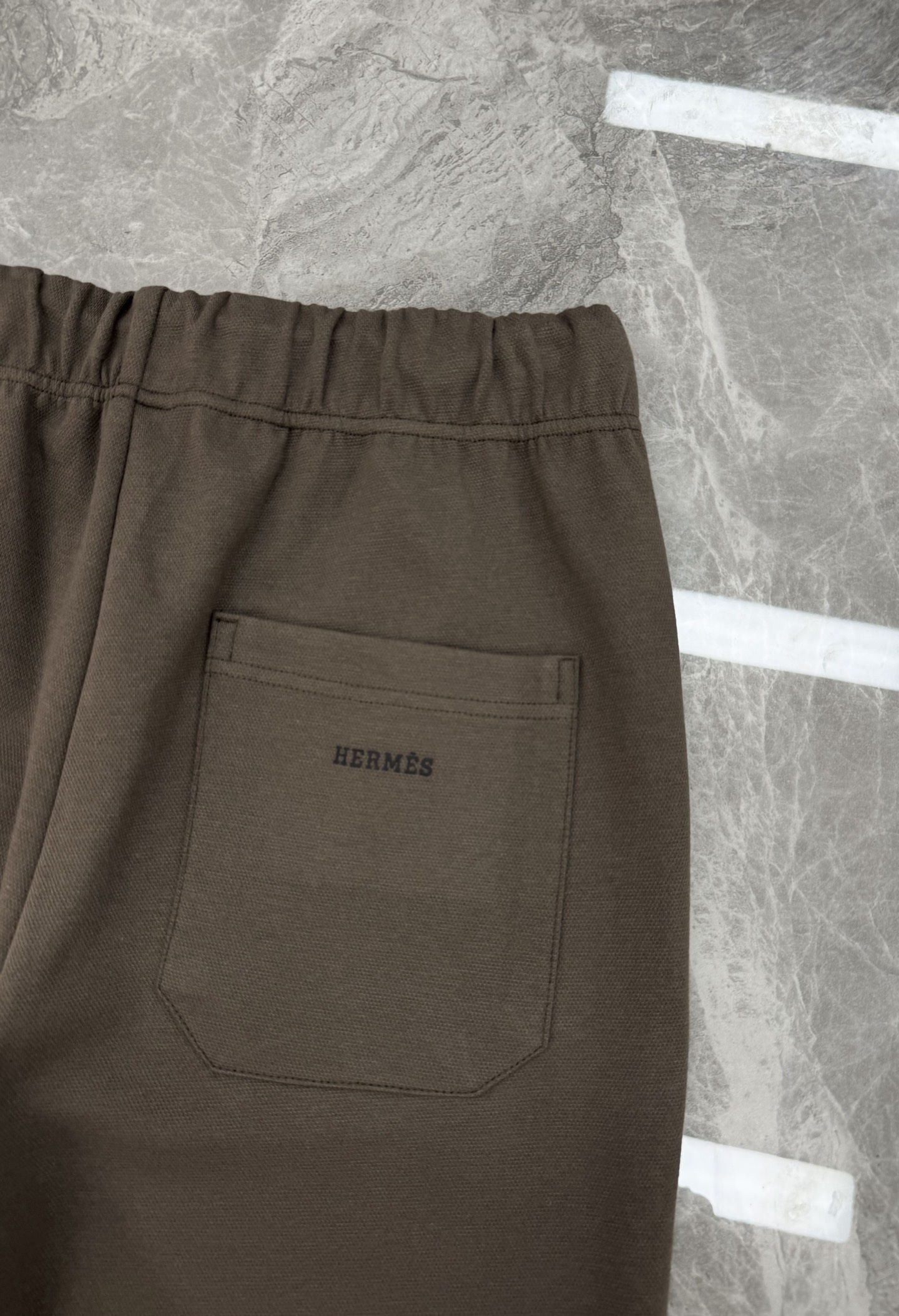 HERMES 25s Casual Tencel Set: Unisex Sportswear with H Leather Logo 9 i1755845203074 7440 0 10