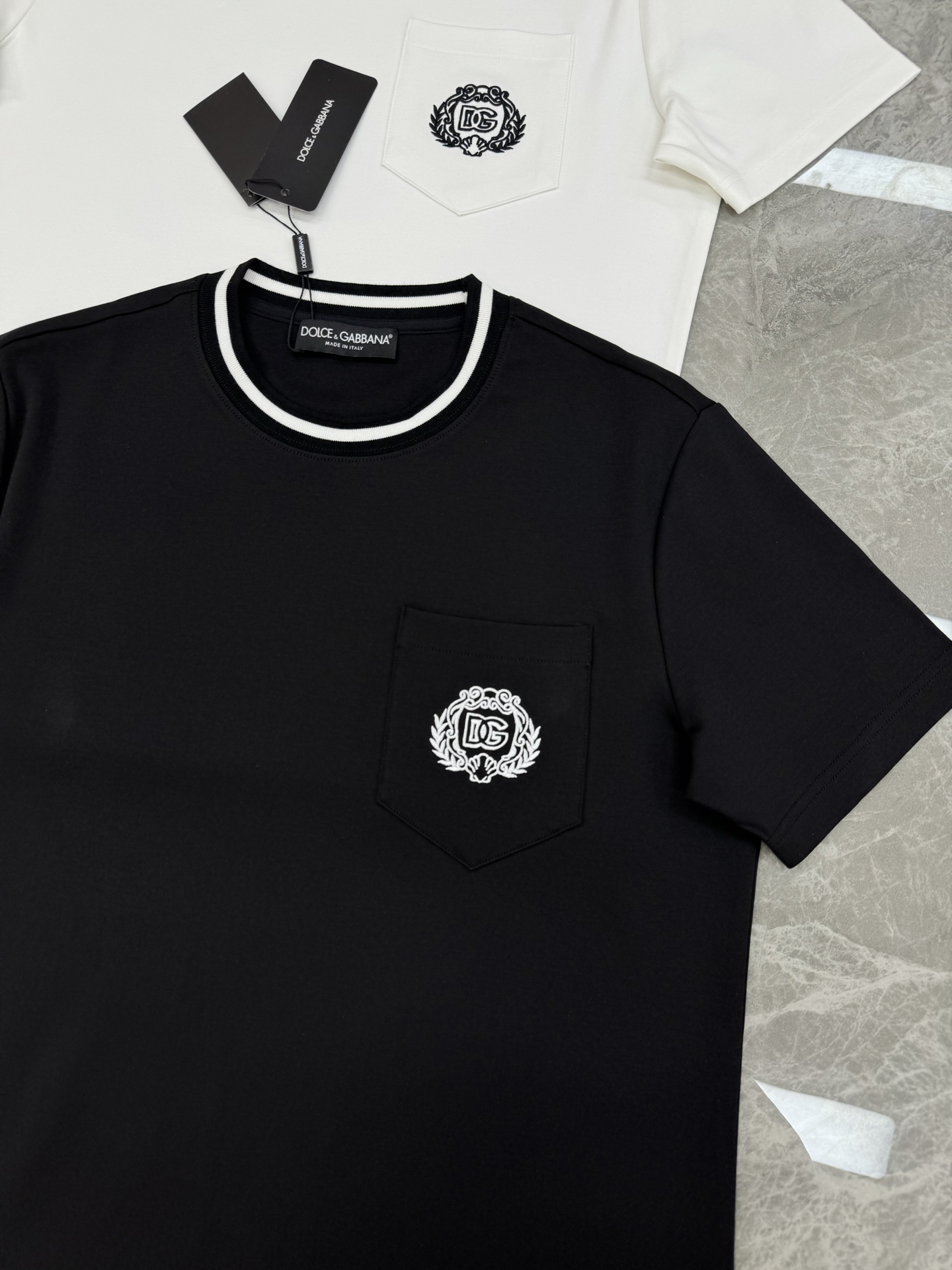 D&G*杜嘉班-纳25s男士莫代尔圆领短袖.原单推荐！优选300g莫代尔棉.婴儿的触碰感觉，入手必定回购