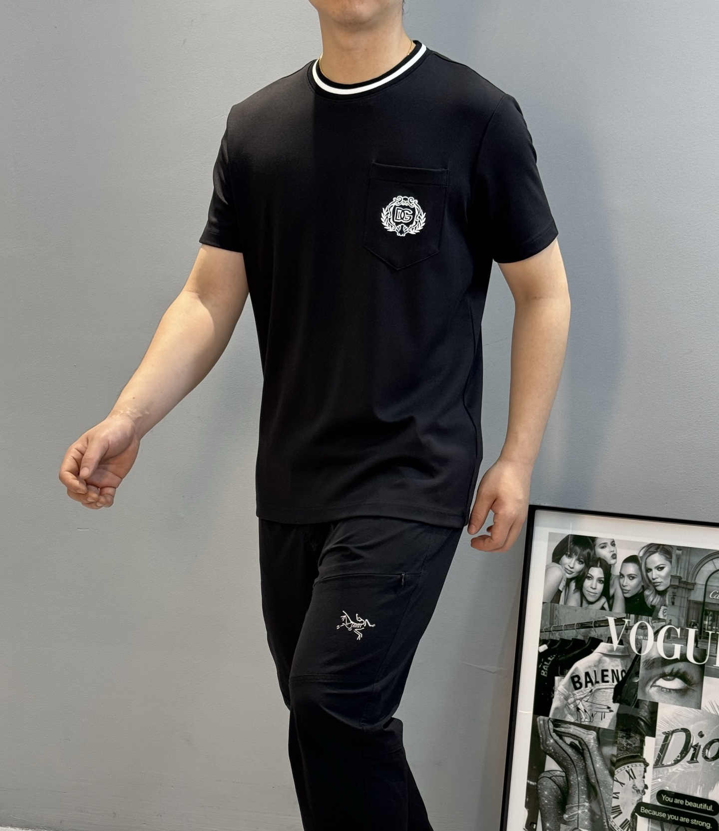 D&G*杜嘉班-纳25s男士莫代尔圆领短袖.原单推荐！优选300g莫代尔棉.婴儿的触碰感觉，入手必定回购