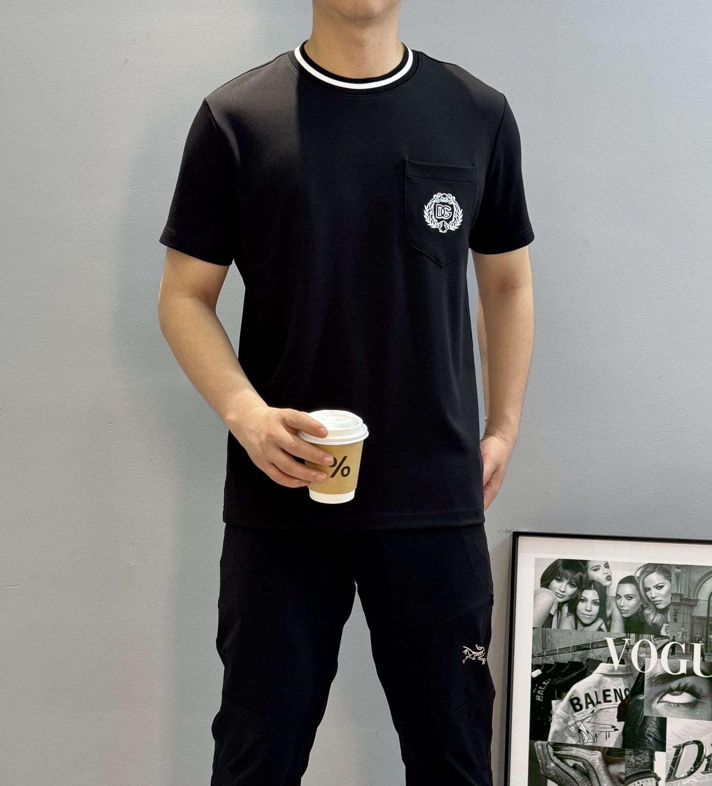 D&G*杜嘉班-纳25s男士莫代尔圆领短袖.原单推荐！优选300g莫代尔棉.婴儿的触碰感觉，入手必定回购