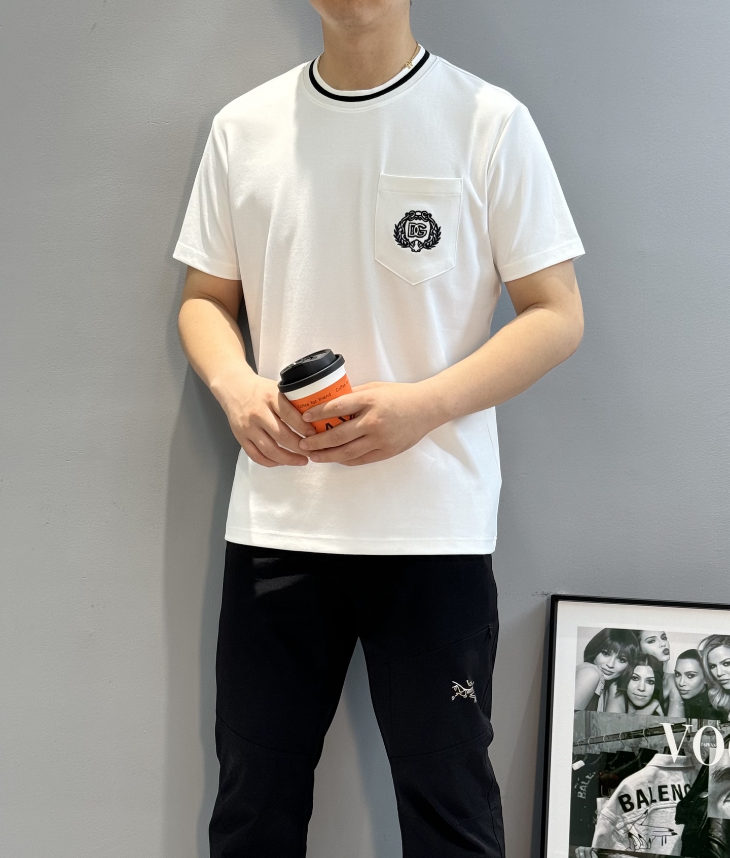 D&G*杜嘉班-纳25s男士莫代尔圆领短袖.原单推荐！优选300g莫代尔棉.婴儿的触碰感觉，入手必定回购