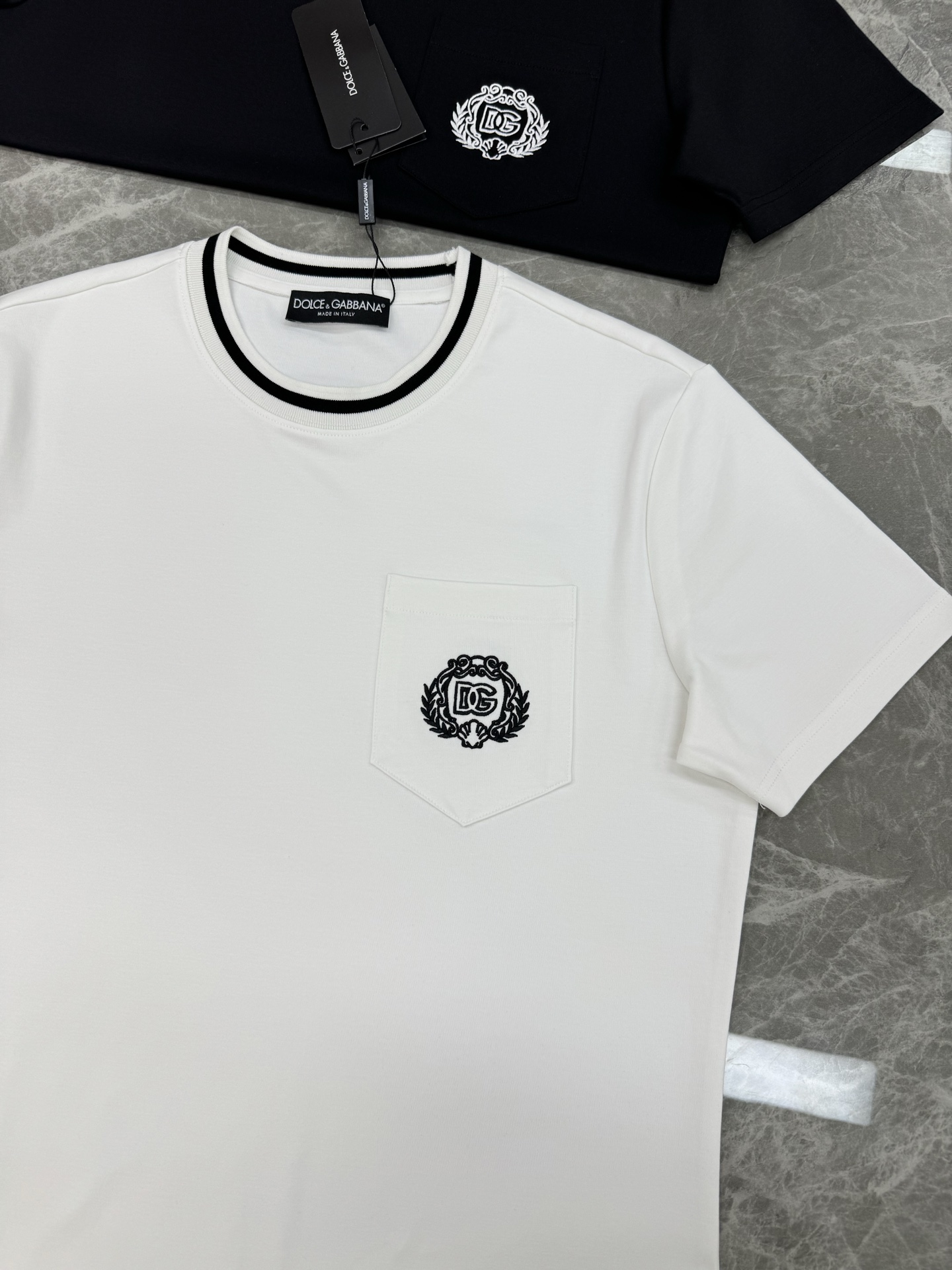 D&G*杜嘉班-纳25s男士莫代尔圆领短袖.原单推荐！优选300g莫代尔棉.婴儿的触碰感觉，入手必定回购