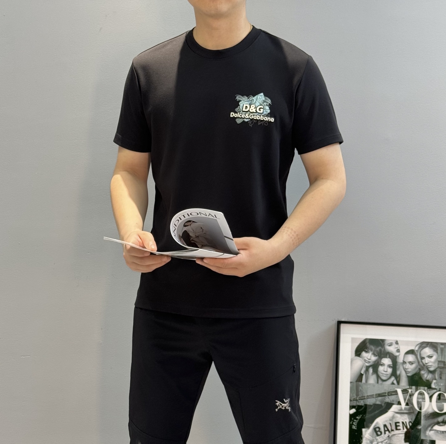 D&G*杜嘉班纳25s新品男士莫代尔圆领短袖.经典基础款推荐！优选300g莫代尔棉.婴儿的触碰感觉，入手