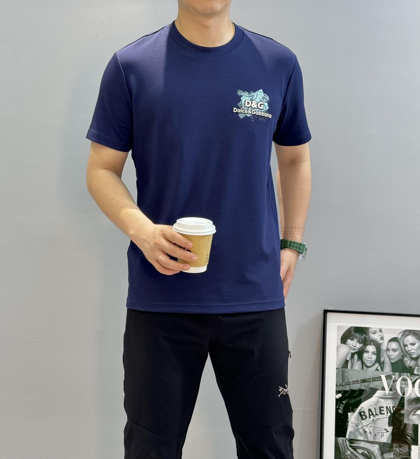 D&G*杜嘉班纳25s新品男士莫代尔圆领短袖.经典基础推荐！优选300g莫代尔棉.婴儿的触碰感觉，入手必