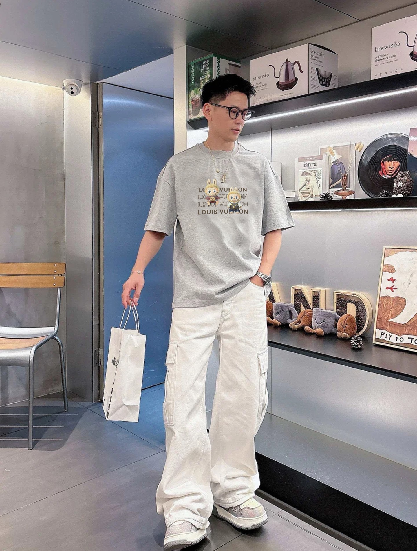 LABUBU 卡通印花‼️驴牌*新品短袖T恤.男女同款！采用280克新疆棉冰感索罗娜面料，通过索罗娜科技