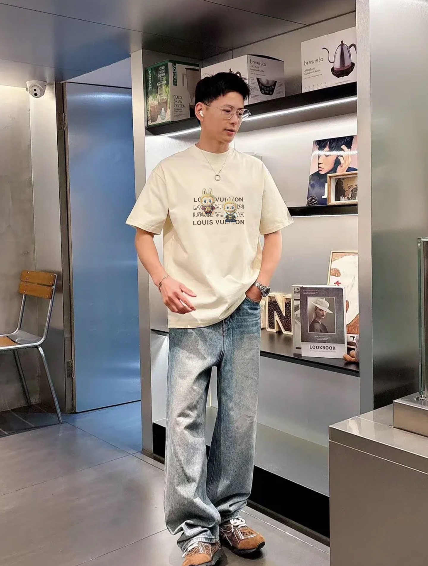 LABUBU 卡通印花‼️驴牌*新品短袖T恤.男女同款！采用280克新疆棉冰感索罗娜面料，通过索罗娜科技