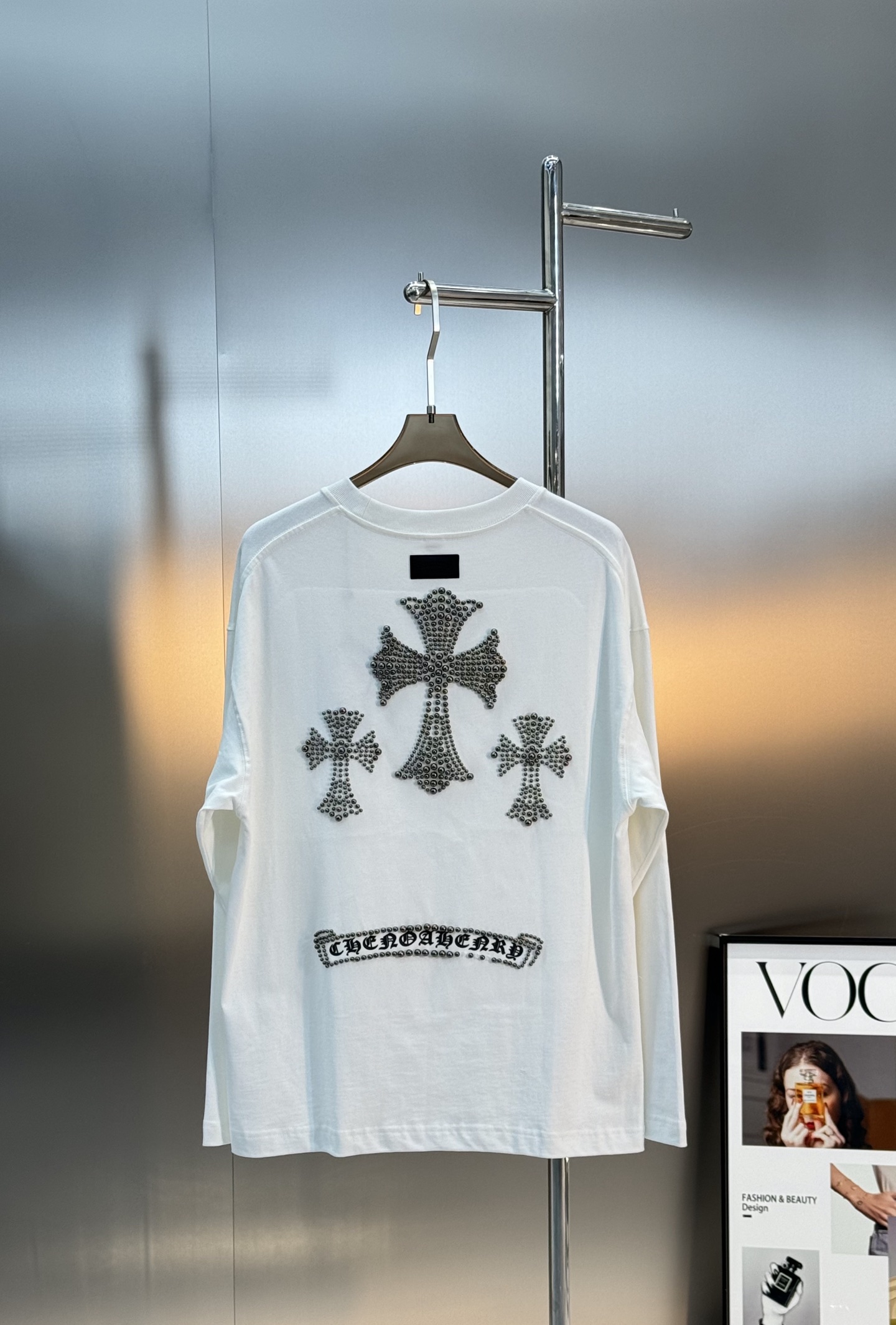 Chrome Hearts克罗心 25s新款T恤.男女同款～克罗心图形标识个性设计.超重工质感立体工艺展