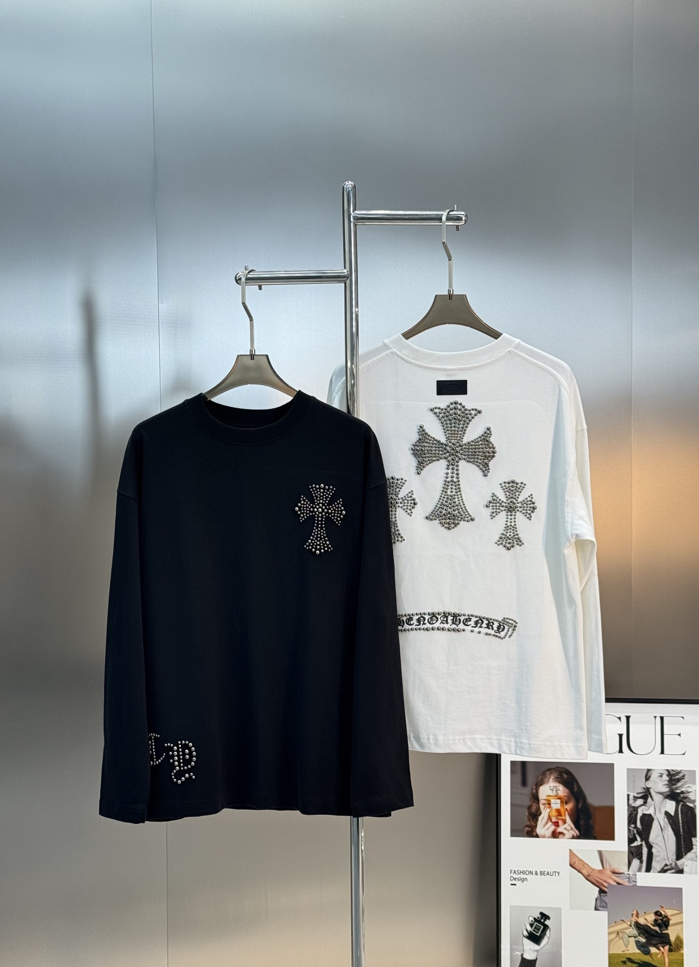 Chrome Hearts克罗心 25s新款T恤.男女同款～克罗心图形标识个性设计.超重工质感立体工艺展