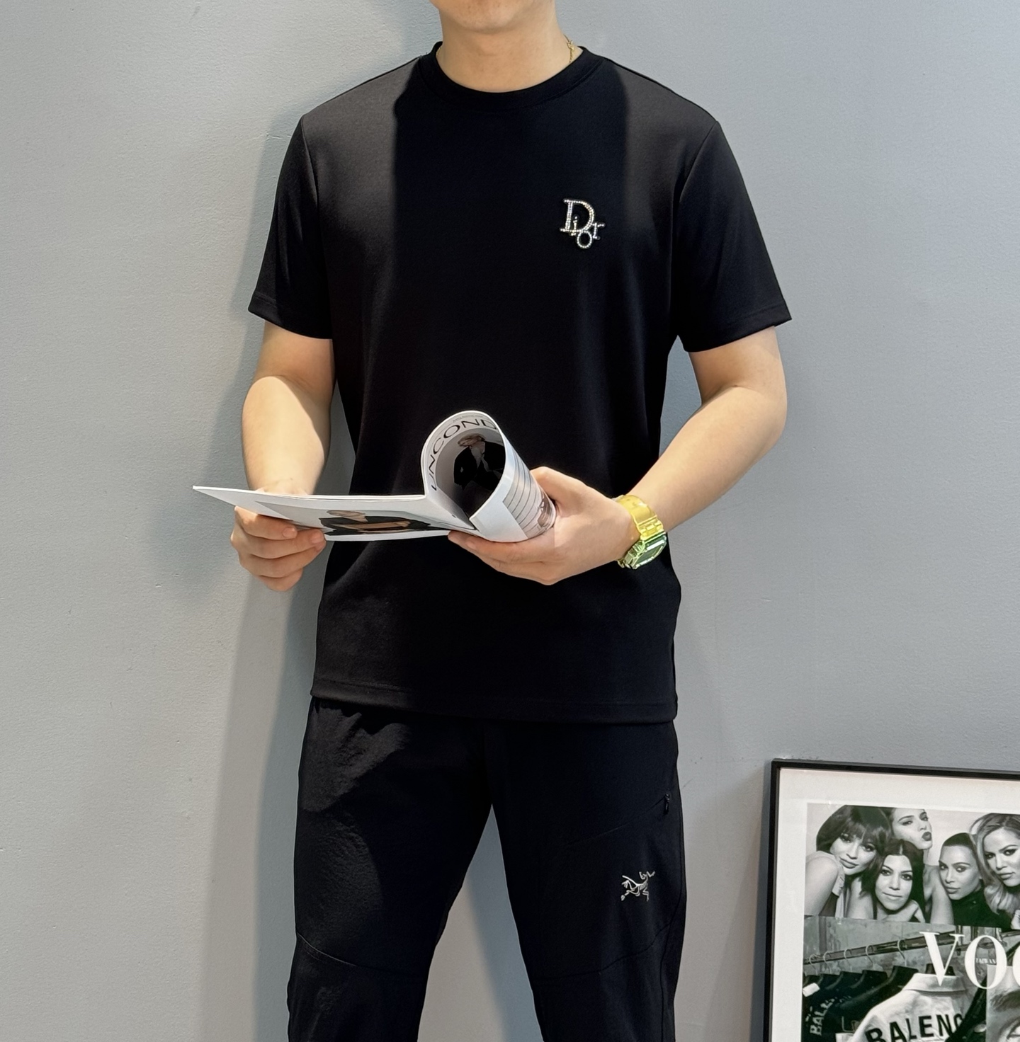 Dio*r迪-奥25s新款莫代尔T恤.基础款推荐！高级3D立体经典dior字母标识.精致立体.高感满满～