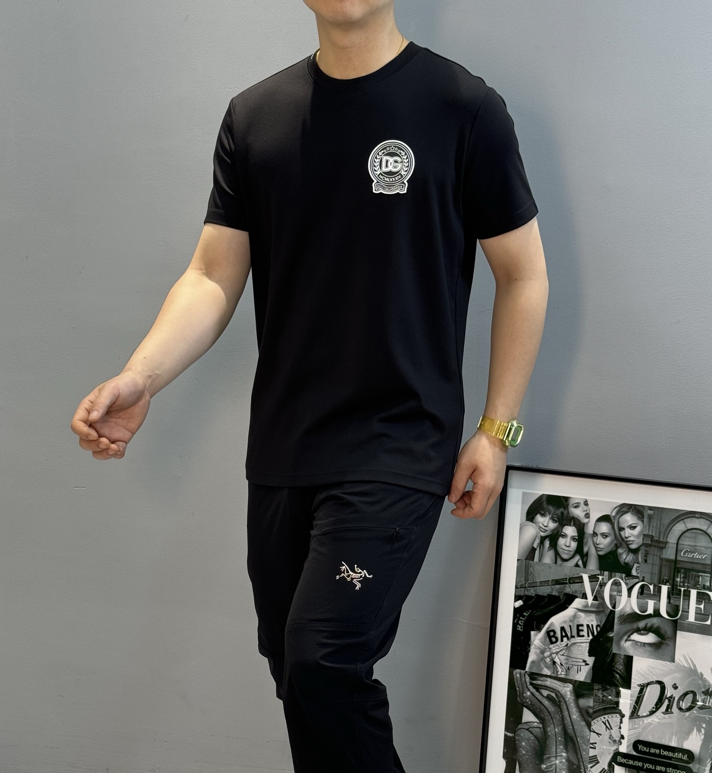 D&G*杜嘉班-纳25s男士莫代尔圆领短袖.经典推荐！优选300g莫代尔棉.婴儿的触碰感觉，入手必定回购