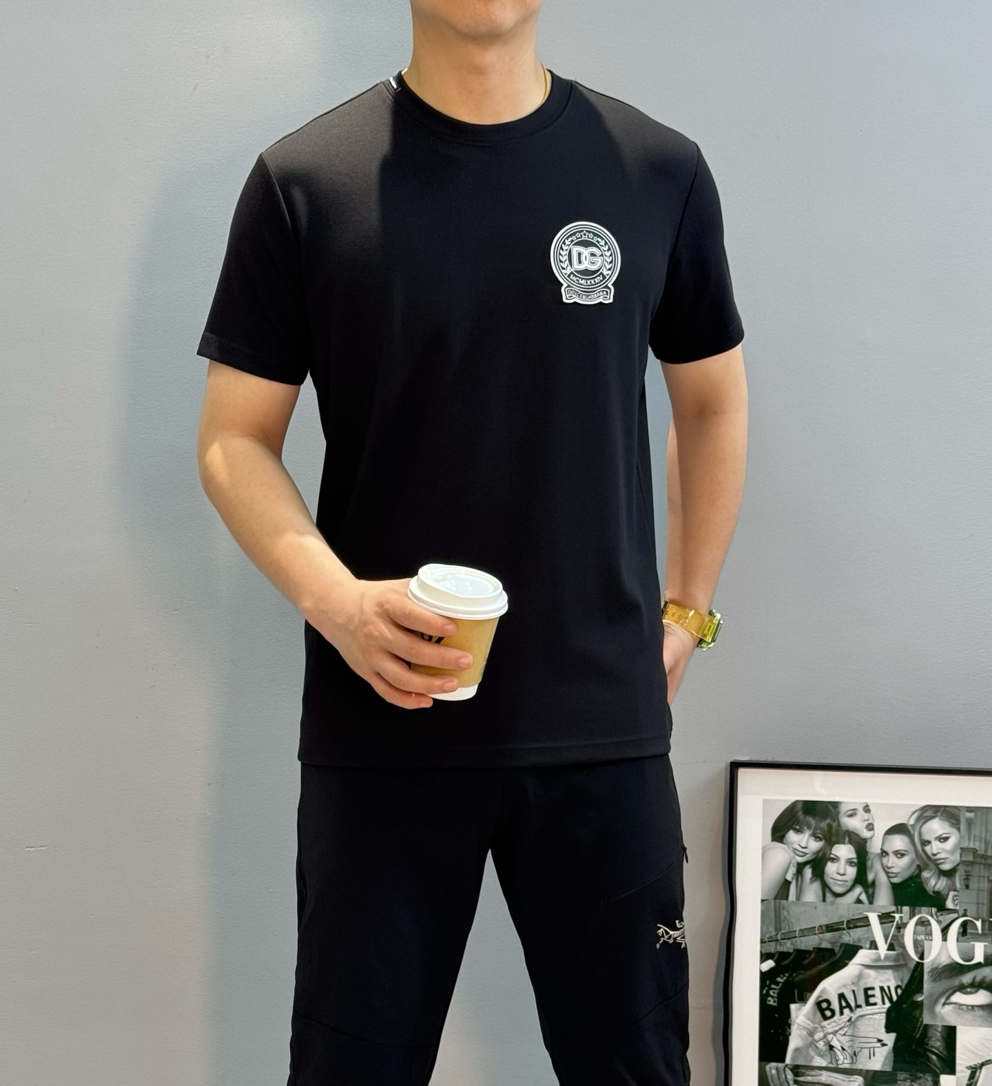 D&G*杜嘉班-纳25s男士莫代尔圆领短袖.经典推荐！优选300g莫代尔棉.婴儿的触碰感觉，入手必定回购