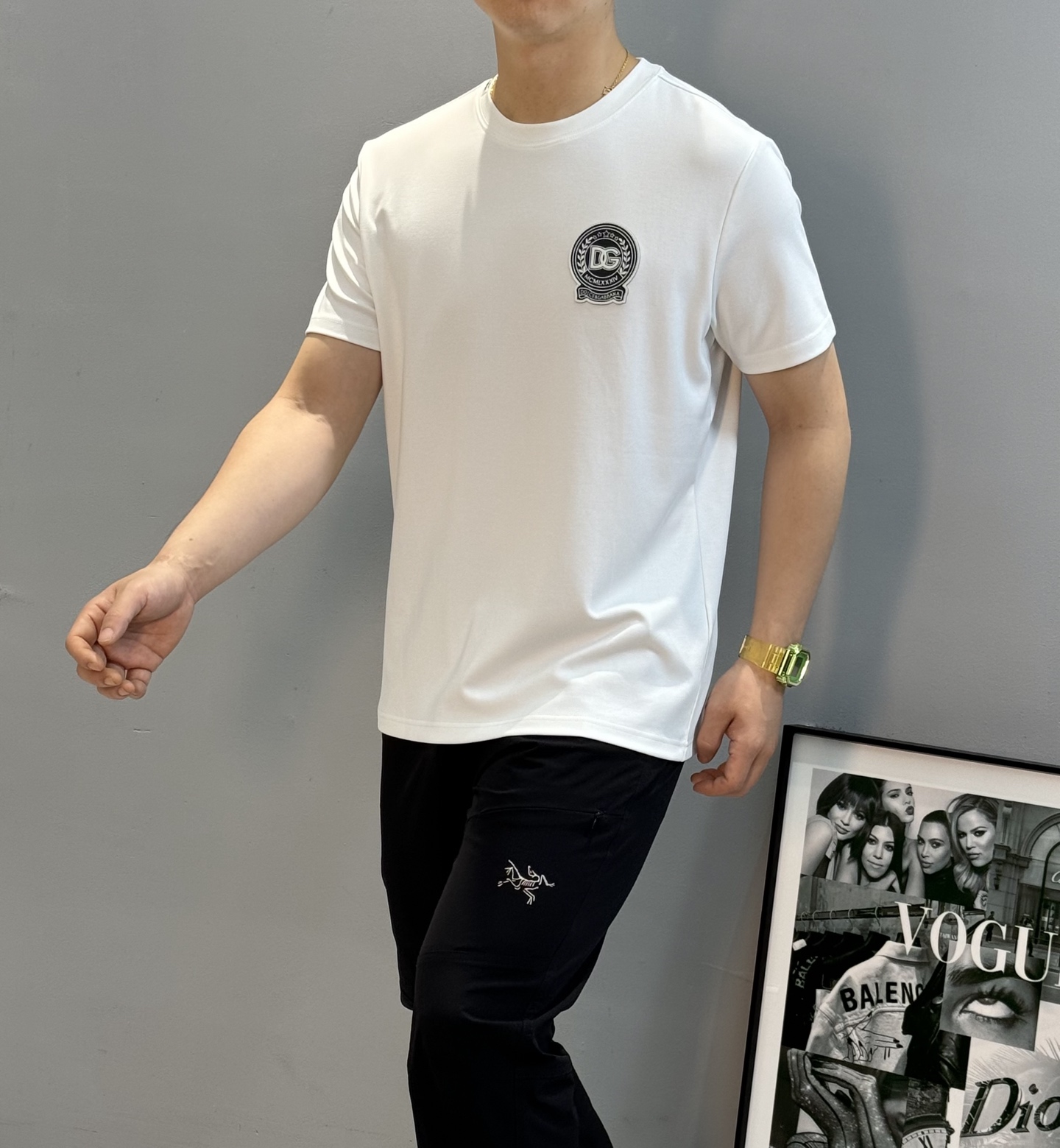 D&G*杜嘉班-纳25s男士莫代尔圆领短袖.经典推荐！优选300g莫代尔棉.婴儿的触碰感觉，入手必定回购