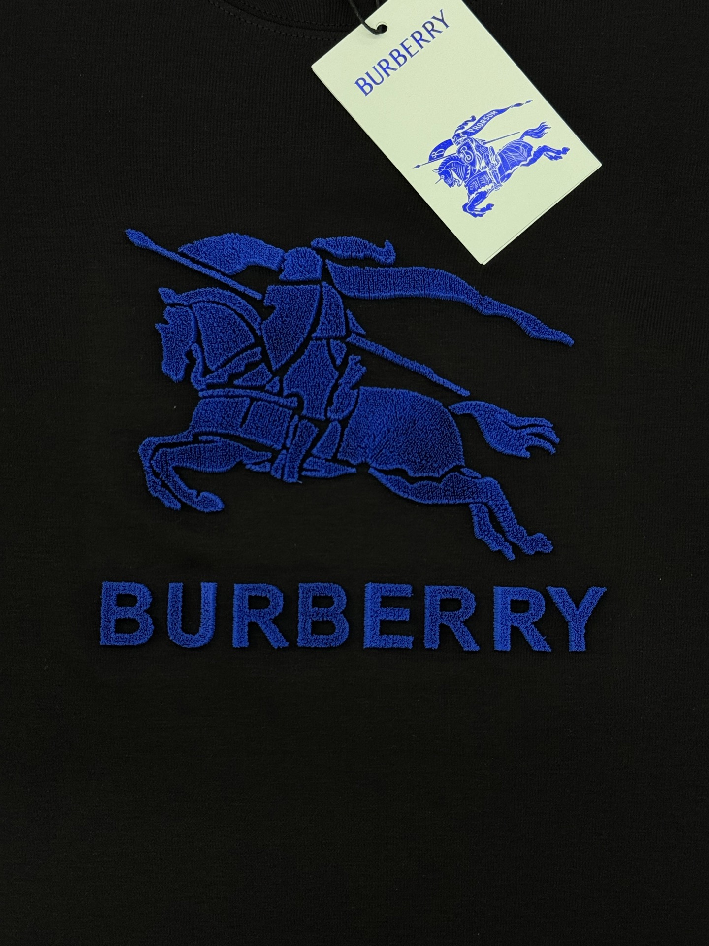 BBR*巴宝-莉2025s新品短袖T恤，重工立体牙刷绣.高逼格工艺.战马造型立体感满满.上身帅气时尚，简