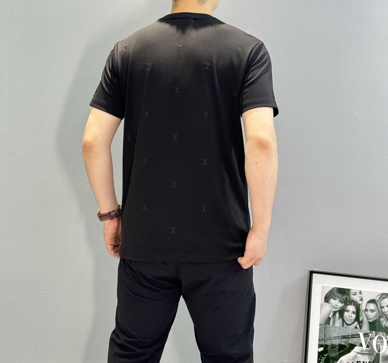 驴牌*25s新款莫代尔短袖T恤.满身重工3D字母绣花.本色绣花简单高级！高克重300g莫代尔棉.胸口老花