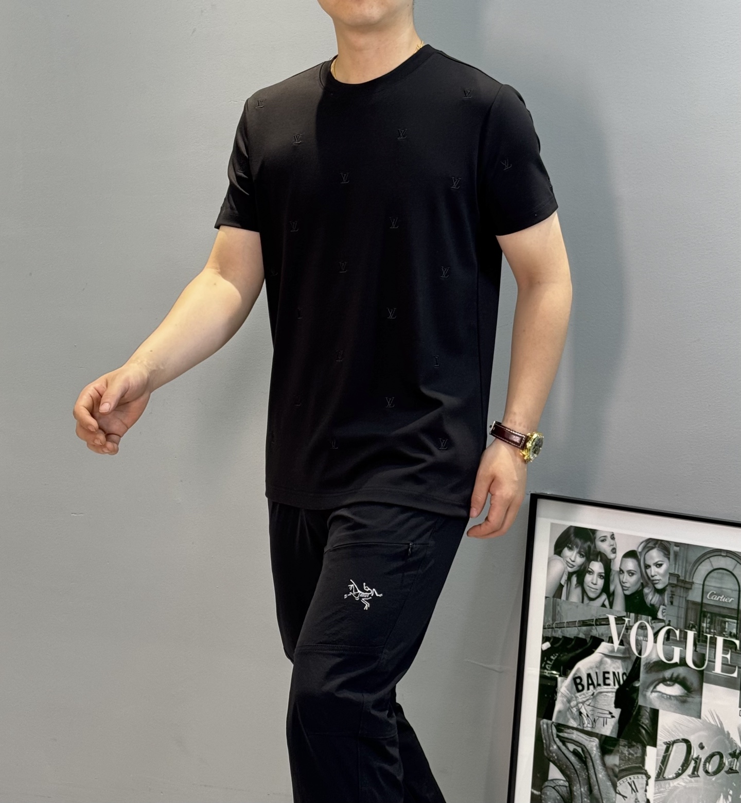 驴牌*25s新款莫代尔短袖T恤.满身重工3D字母绣花.本色绣花简单高级！高克重300g莫代尔棉.胸口老花