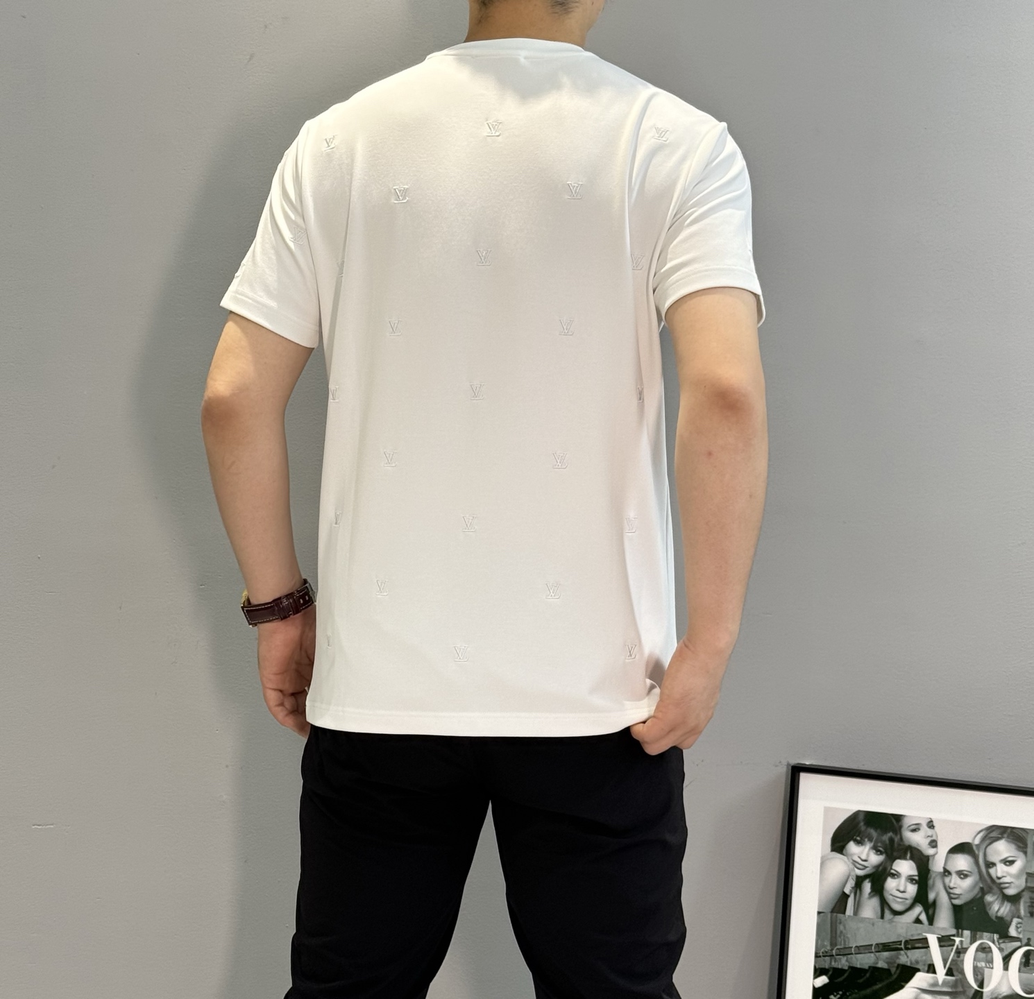 驴牌*25s新款莫代尔短袖T恤.满身重工3D字母绣花.本色绣花简单高级！高克重300g莫代尔棉.胸口老花