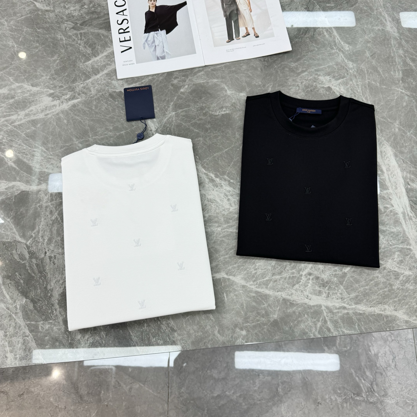 驴牌*25s新款莫代尔短袖T恤.满身重工3D字母绣花.本色绣花简单高级！高克重300g莫代尔棉.胸口老花