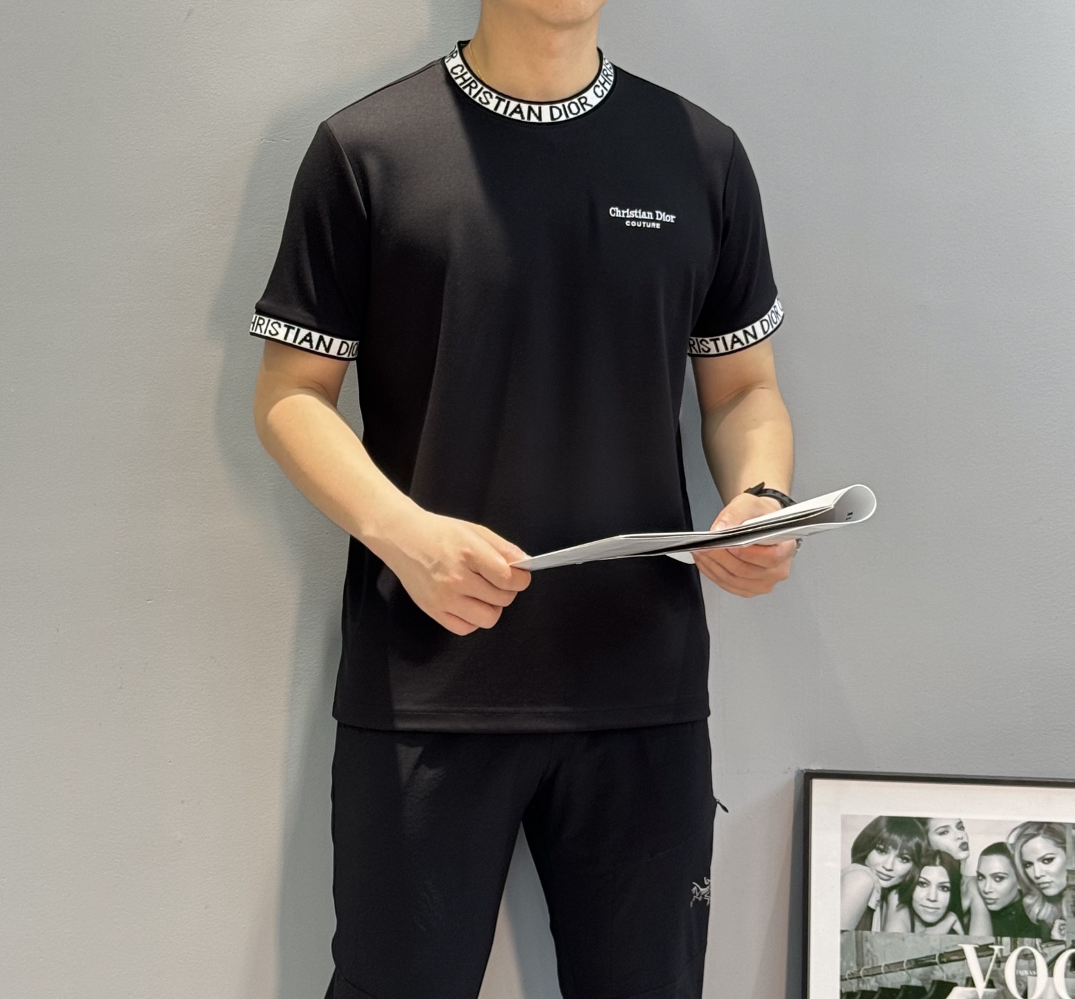 迪奥（Christian Dior） 25s男士莫代尔圆领短袖.原单推荐！优选300g莫代尔棉.婴儿的触