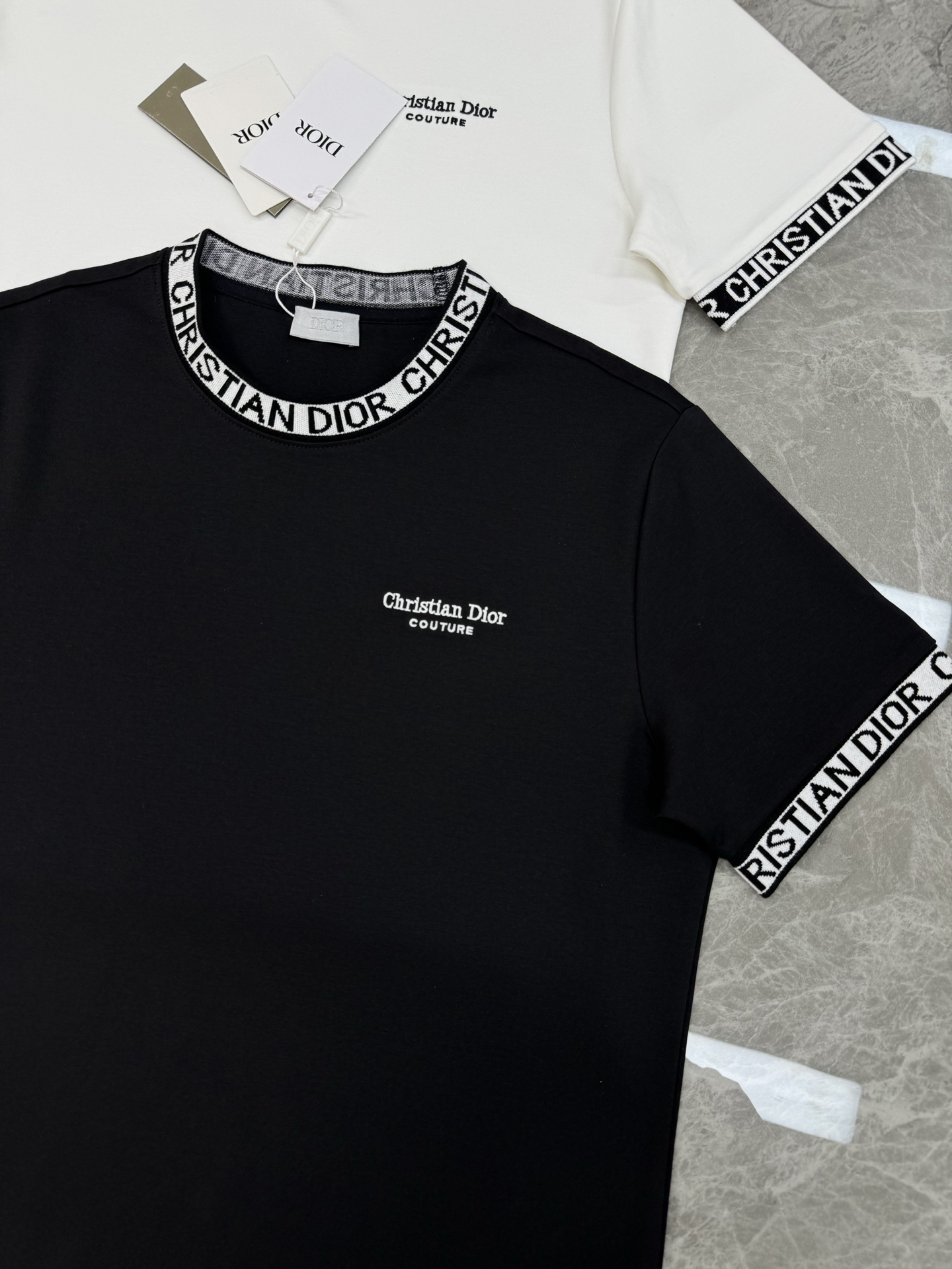 迪奥（Christian Dior） 25s男士莫代尔圆领短袖.原单推荐！优选300g莫代尔棉.婴儿的触