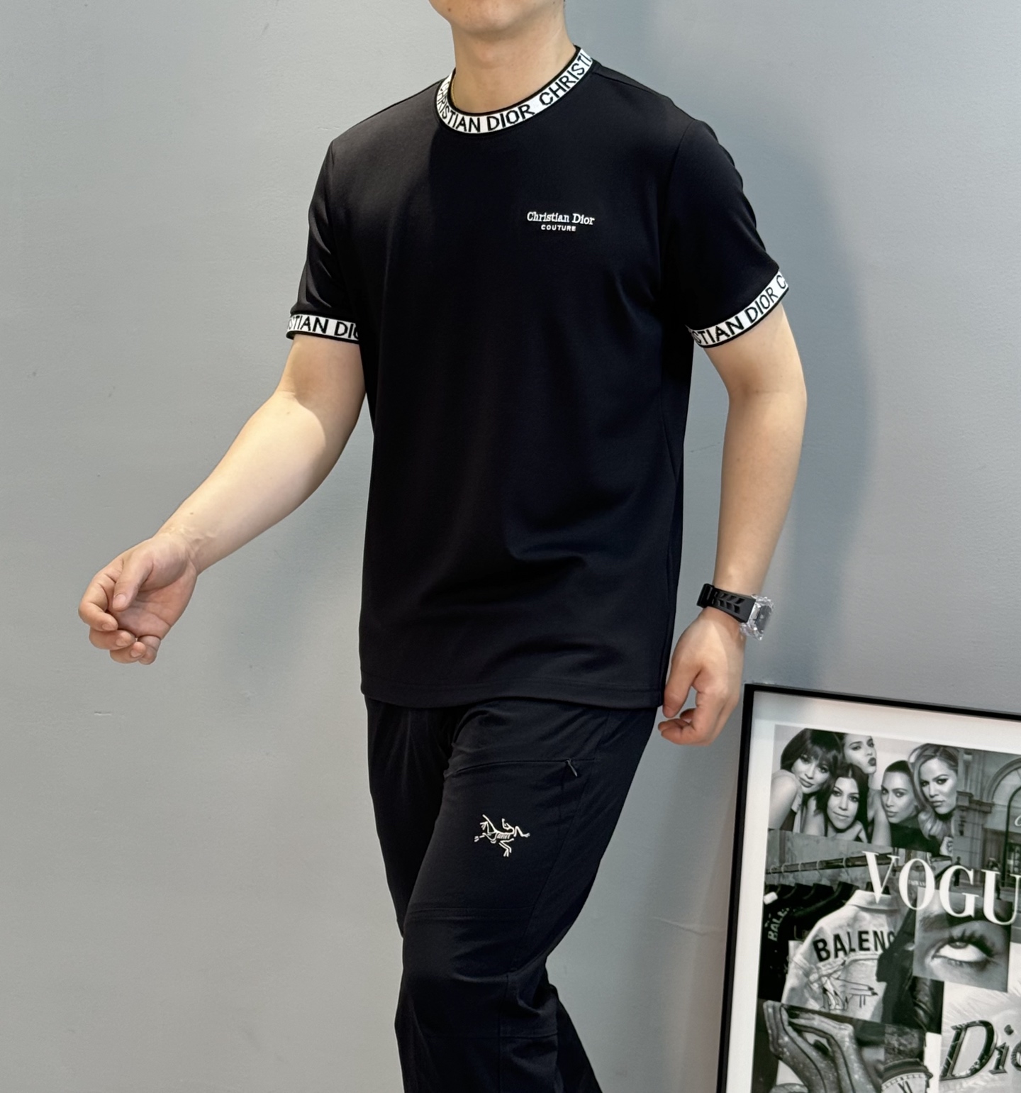 迪奥（Christian Dior） 25s男士莫代尔圆领短袖.原单推荐！优选300g莫代尔棉.婴儿的触